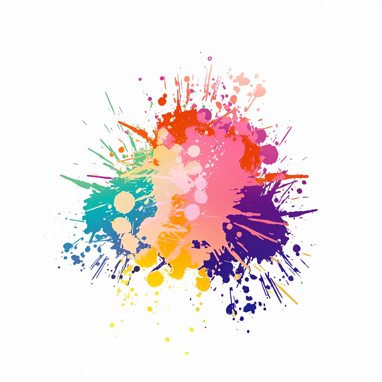 Splattered ink, vector pattern, t-shirt pattern, white background