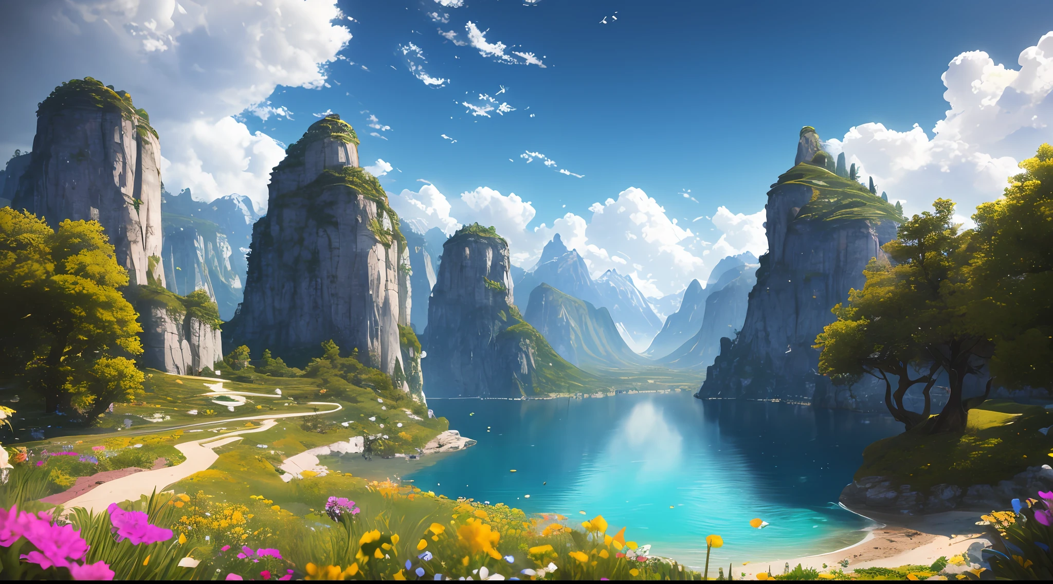 Masterpiece, Best Quality, High Quality, Highly Detailed CG Unity 8k Wallpaper, Sky, Landscape, Earth, Award Winning Photo, Bokeh, Depth of Field, HDR, Bloom, Chromatic Aberration, Photorealism, Very detailed, trending at artstation, trending at CGsociety, intricate, high detail, dramatic, art of mid-journey