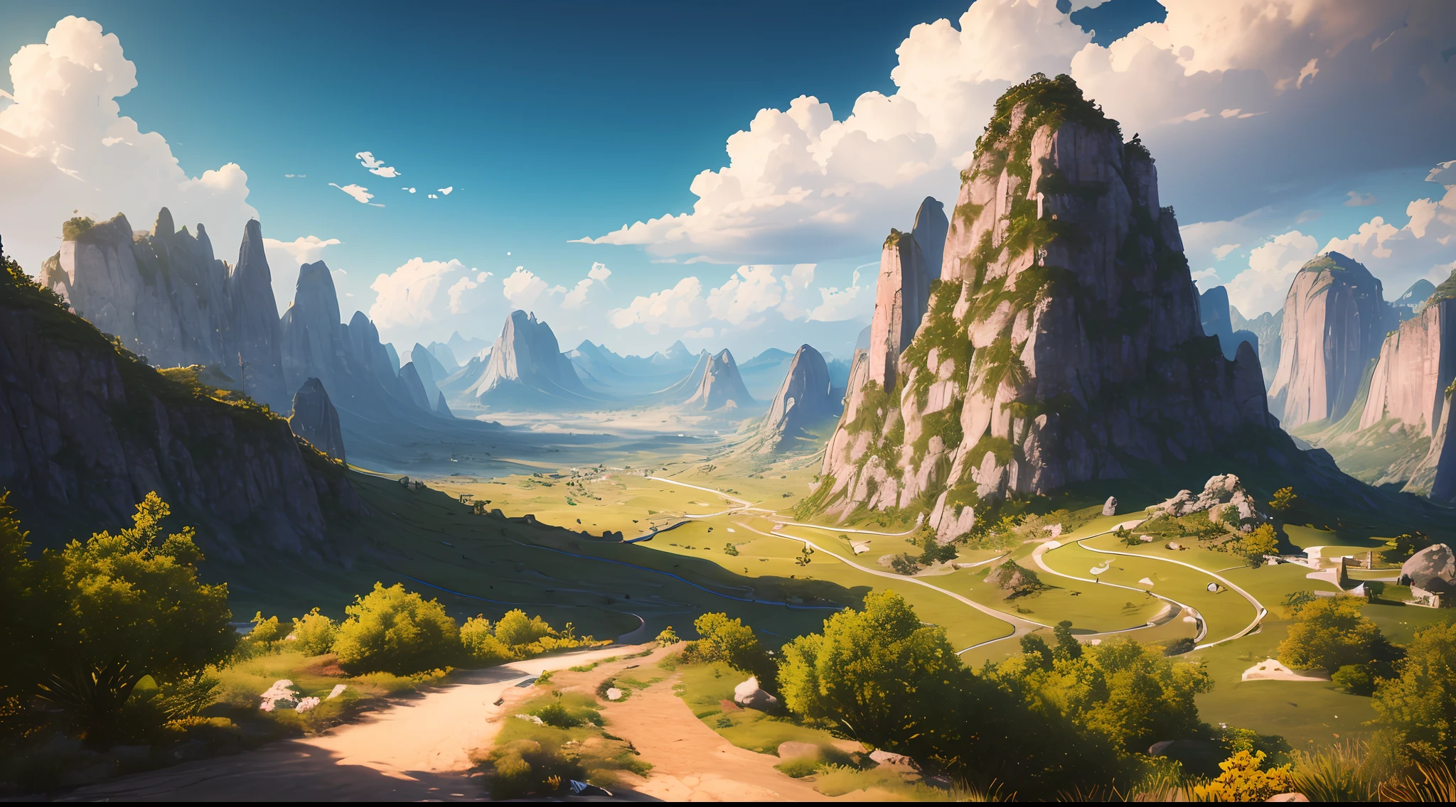 Masterpiece, Best Quality, High Quality, Highly Detailed CG Unity 8k Wallpaper, Sky, Landscape, Earth, Award Winning Photo, Bokeh, Depth of Field, HDR, Bloom, Chromatic Aberration, Photorealism, Very detailed, trending at artstation, trending at CGsociety, intricate, high detail, dramatic, art of mid-journey