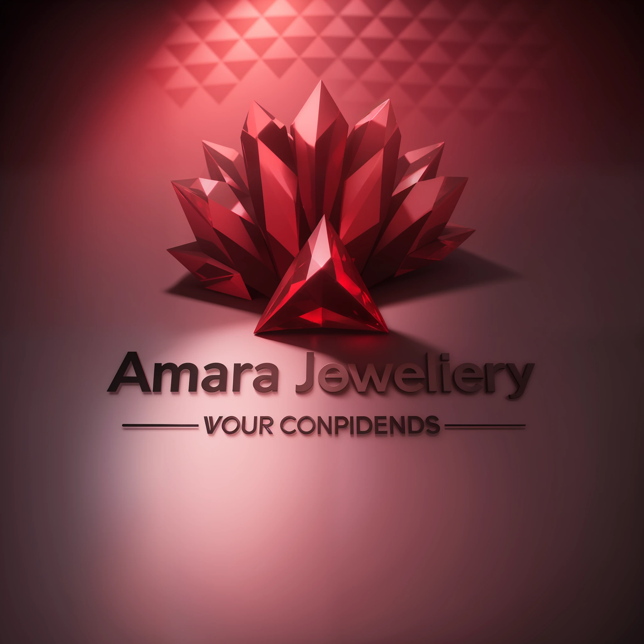 3D words among lots of diamonds and ruby