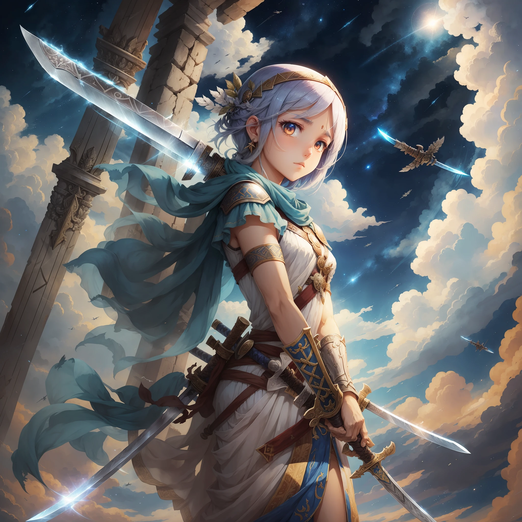An ancient sword flies in the troubled sky --auto --s2