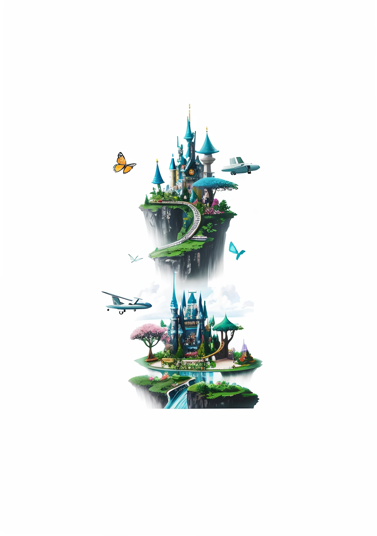 Wonderland, paradise, full of imagination, real photos, ultra high definition, extreme detail