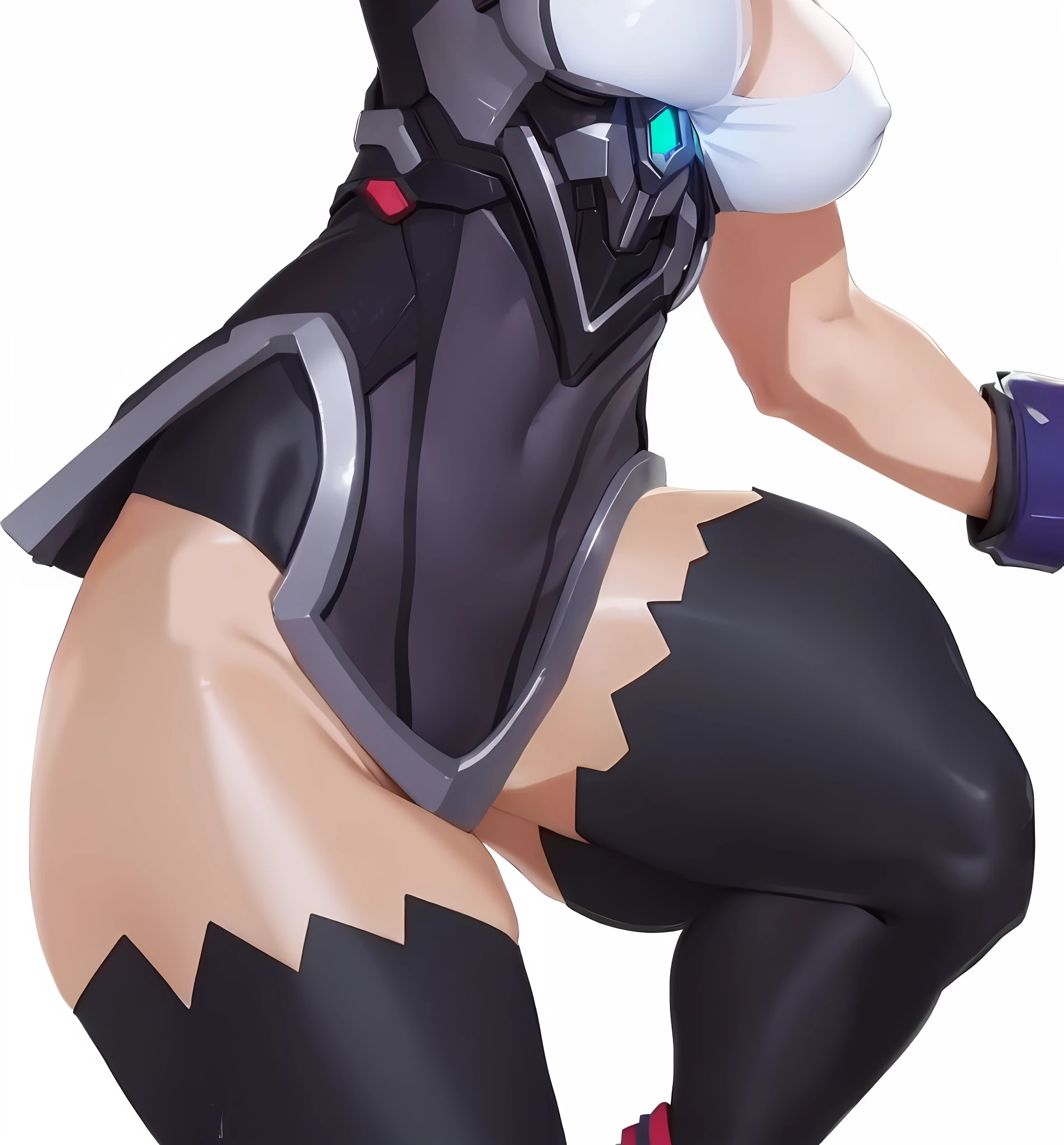 Female character, dressed in semi-mechanized clothing, HD