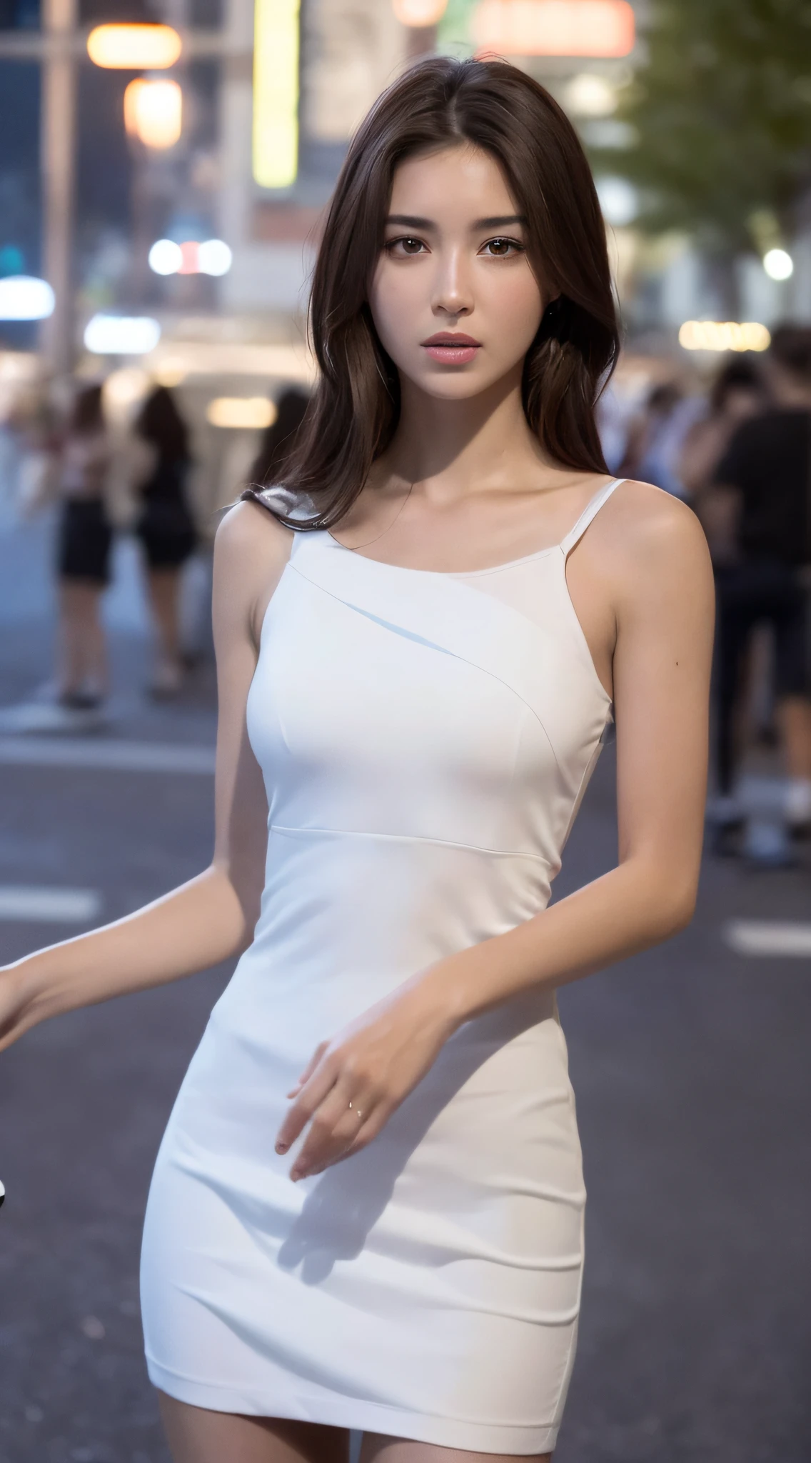 ((Realistic Lighting, Top Quality, 8K, Masterpiece: 1.3)), Clear Focus: 1.2, 1 Girl, Perfect Body Beauty: 1.4, Slim Abs: 1.1, ((Dark Brown Hair)), (Golf Wear: 1.4), (Sunny Golf Course: 1.1), Golf Course, Super Fine Face, Fine Eyes, Double Eyelids