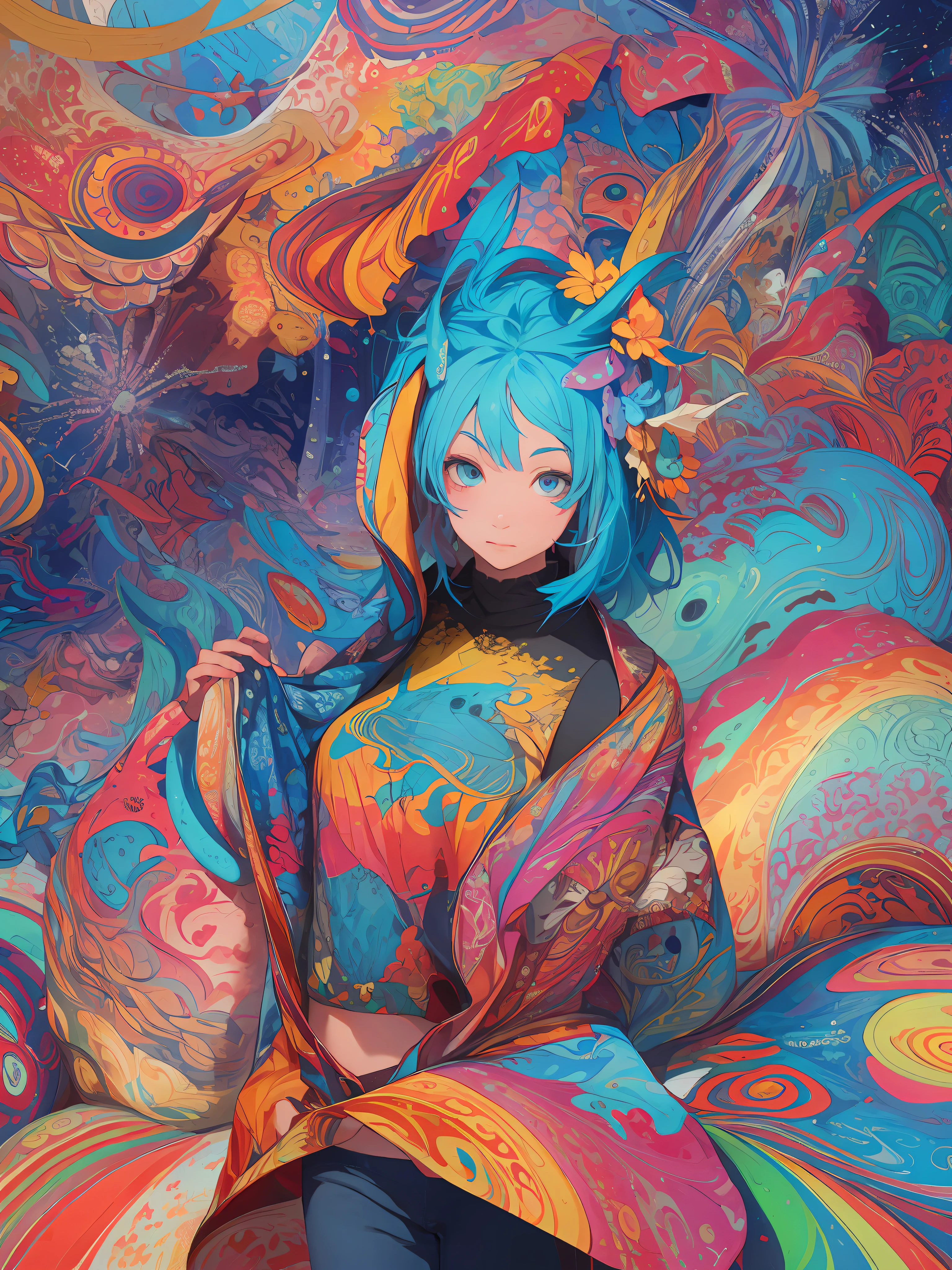absurdres, highres, ultra detailed, (1girl:1.3),
BREAK
, psychedelic art, vibrant colors, swirling patterns, optical illusions, hallucinatory visuals, mind-expanding imagery, counterculture influence
BREAK
, pantomime art, expressive body language, silent storytelling, evocative gestures, visual narratives, theatrical performances
BREAK
, casual style, jeans, t-shirts, sneakers, hoodies, simple accessories, comfortable clothing