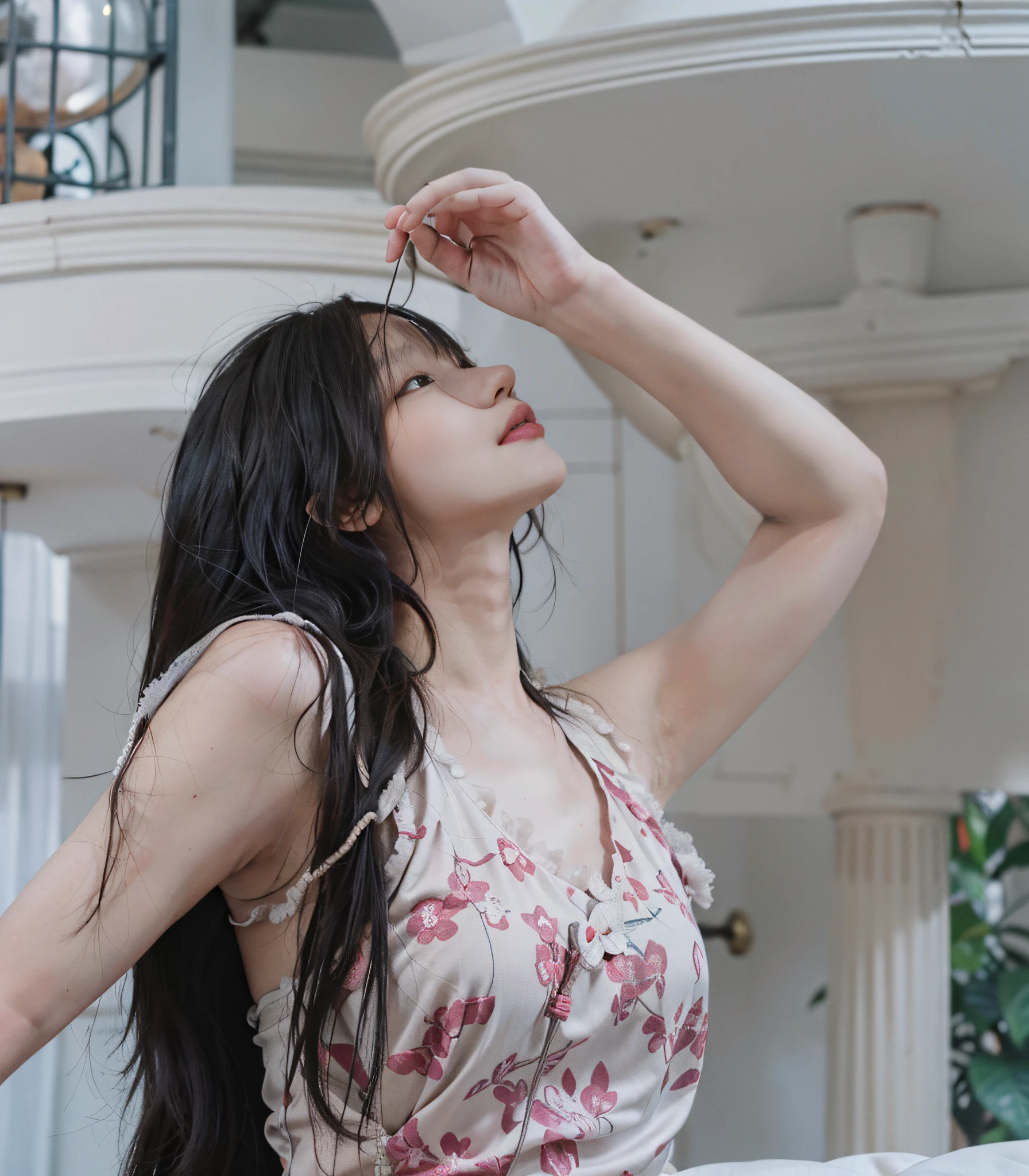 8K, Best Quality, Masterpiece, Ultra High Resolution, (Realism: 1.4), Original Photo, (True Skin Texture: 1.3), (Film Grain: 1.3), (Selfie Angle), 1 Girl, Beautiful Eyes and Face Details, Masterpiece, Best Quality, Close Up, Upper Body, Good Eyes, Good Nose, Glowing Eyes, Aqua Eyes