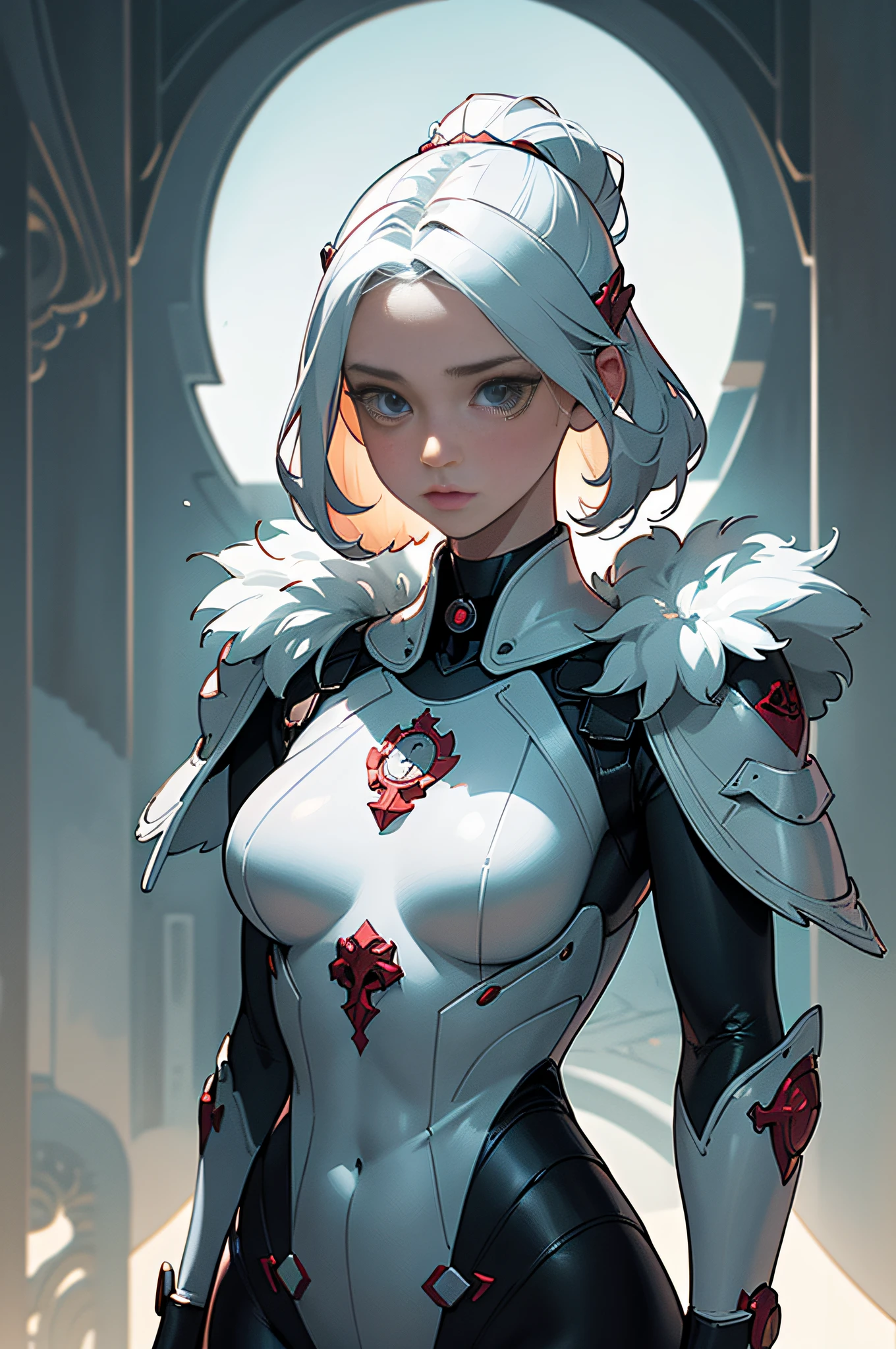 [Detailed illustrations, art based on extremely ideal anatomy, very detailed and detailed drawings, slow and delicate lines, realistic texture expression],((Color tressed main lines)),(Artwork with outstanding craftsmanship),(Briefing Room background),(HENTAI Anime) ((1Girl Beauty 19 years old)) White Power Rangers (muscular (short stature)), Pearl White Rubber Suit ((Gorilla: 0.5) Headgear ((Eyeshade)) (Hard Mask)) (Cloak with short collar) ((Breast armor)) ((emblem on chest and forehead)),Gravure,(Fine and beautiful skin expression (transparency)))),(Perfectly proportioned proportions)),(Design built to a high level,(( Advanced structural understanding of materials)),Ideal color coordination),((Artistic decoration)) ((High density detail)),((Detail,High definition)),[(Ultra-precision detail),((Multilayer texture)),HighQuality,High Resolution],((Accurate simulation of light-material interactions, understanding of air flow,Mechanically correct representation)),(( Visual art with a sense of narrative)).