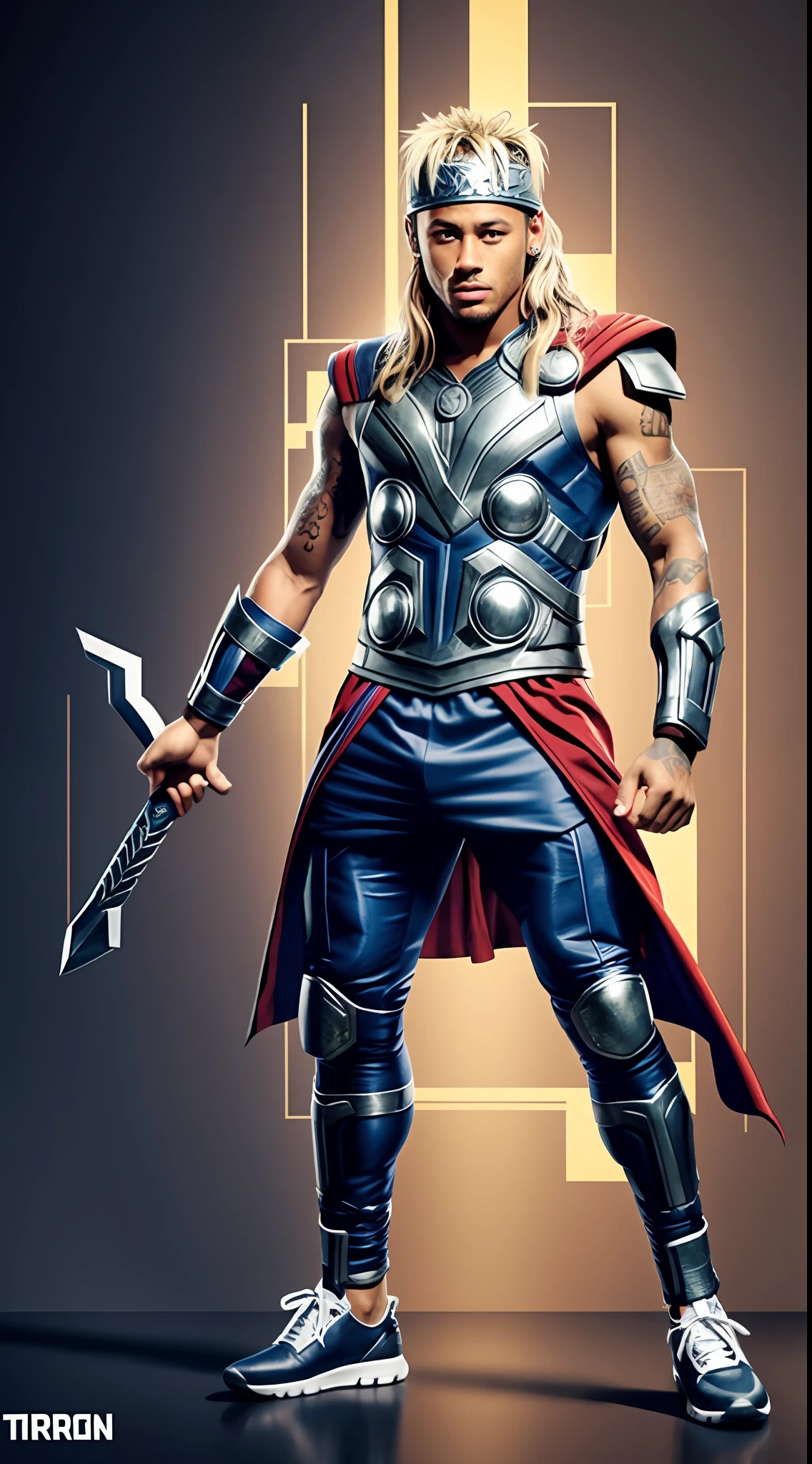 Neymar Jr. wears a full body Thor outfit