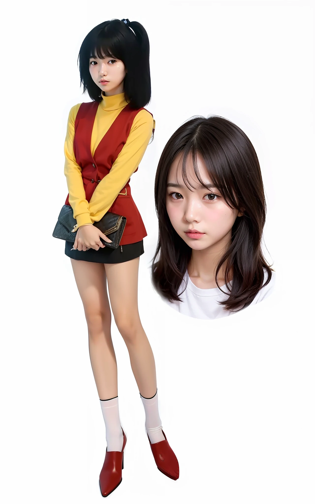 Girl's face removed, plain