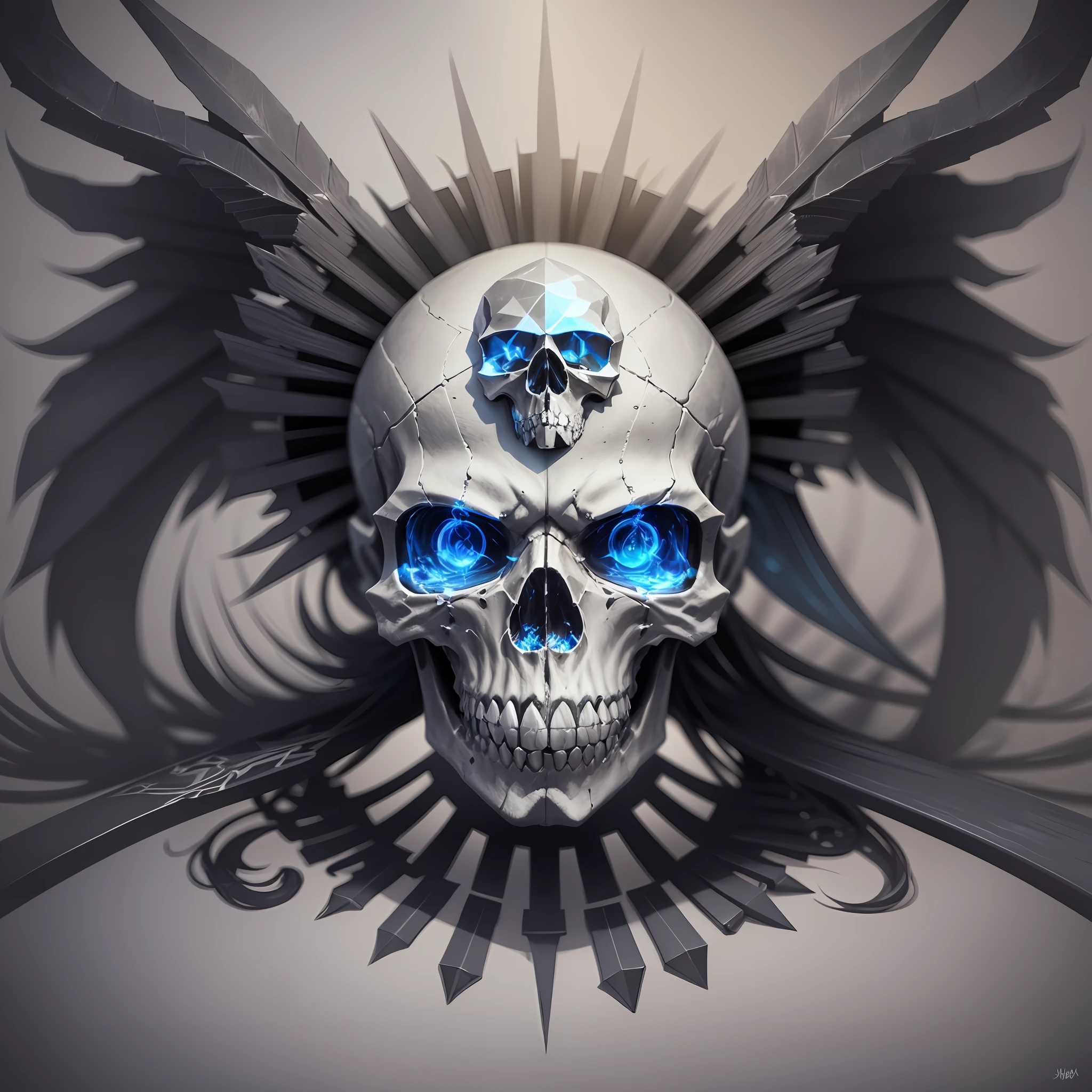 [Masterpiece of a Skull], A {diamond} Skull, inspired by T-shirt design, {Ultra HD} quality, {3D}, with {Dark fantasy} style, masterpiece made with {Metallic Colors}, captured by {professional DSLR} Camera, in a total and centralized frame, with maximum detail and a wide view of the masterpiece, with a {black} background. Tags: {art , skull , skull , diamond , design , dark fantasy}. --auto --s2