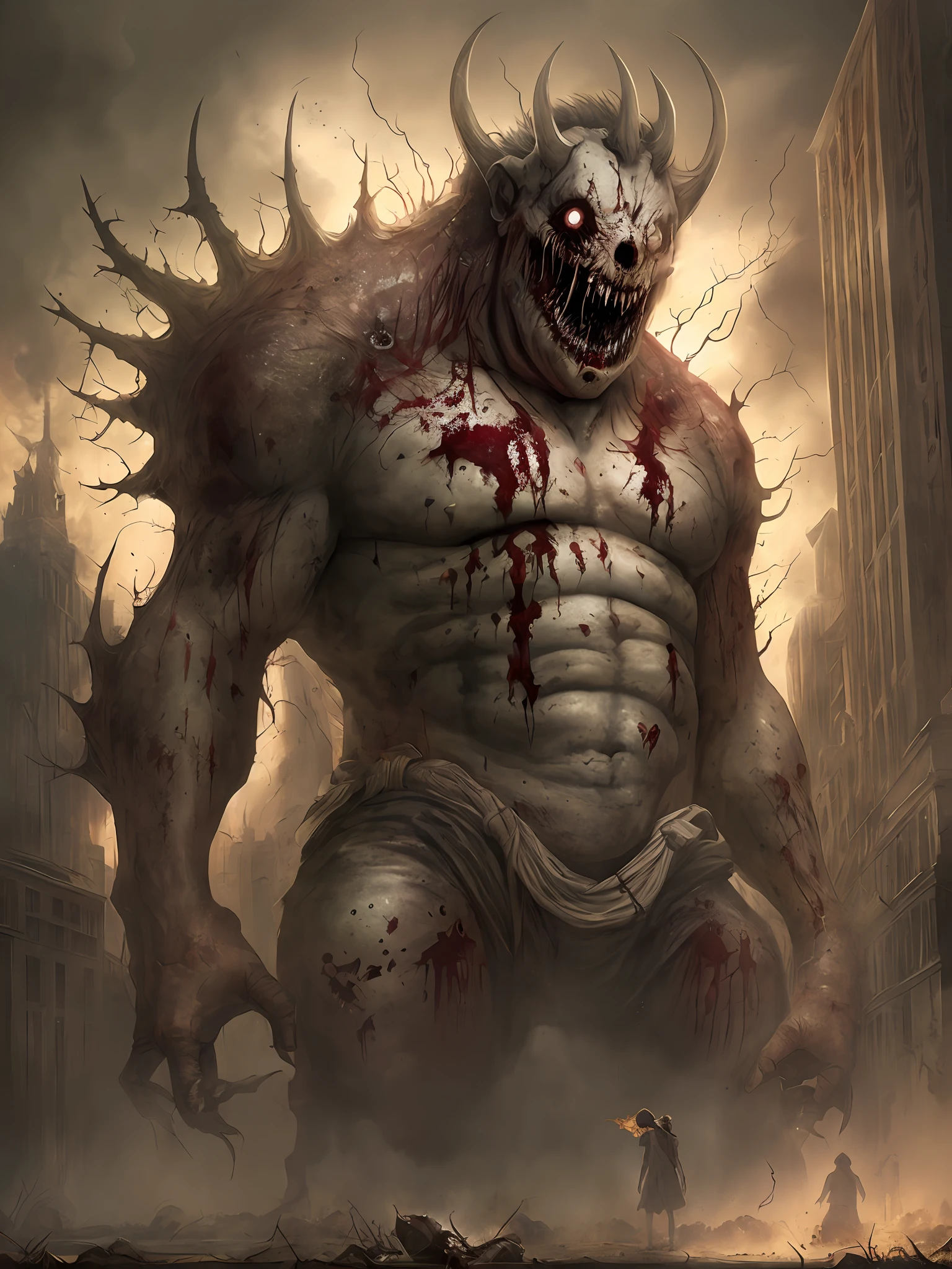 Masterpiece, gore, dense phobia, horror, giant monster, Armageddon