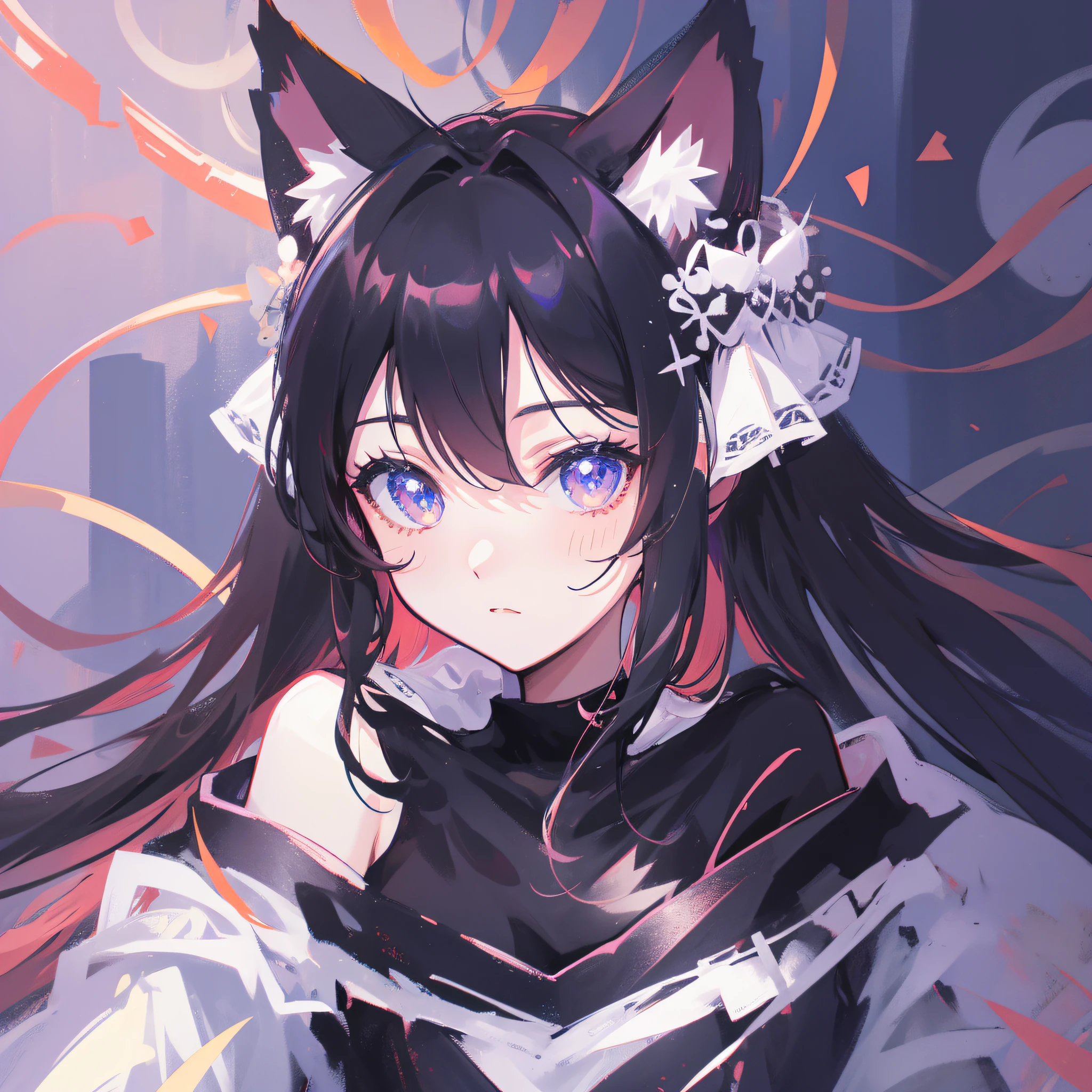 cat, cat ears, Minimalism, anime, modern, UHD, high details, high quality, best quality, 16k