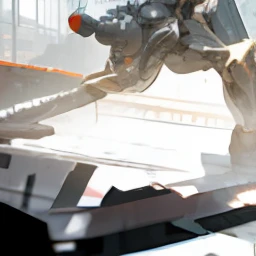 Dark_Fantasy,Cyberpunk,(chain saw,chain saw man,Red:1.1),1man,Mechanical marvel,Robotic presence,Cybernetic guardian, wearing a worn-out mech suit, intricate, (steel metal [rusty]), elegant, clear focus, shot by greg rutkowski, soft lighting, vibrant colors, masterpiece, ((street)), cowboy shot, dynamic pose,