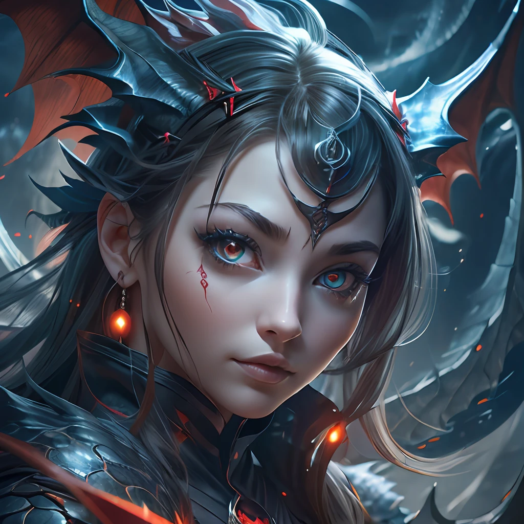 (((fully dressed))) girl with a black dragon with glowing red eyes next to her, night sky, (((SFW))), (((censored))), (((conservative))), (((sober))) --auto --s2