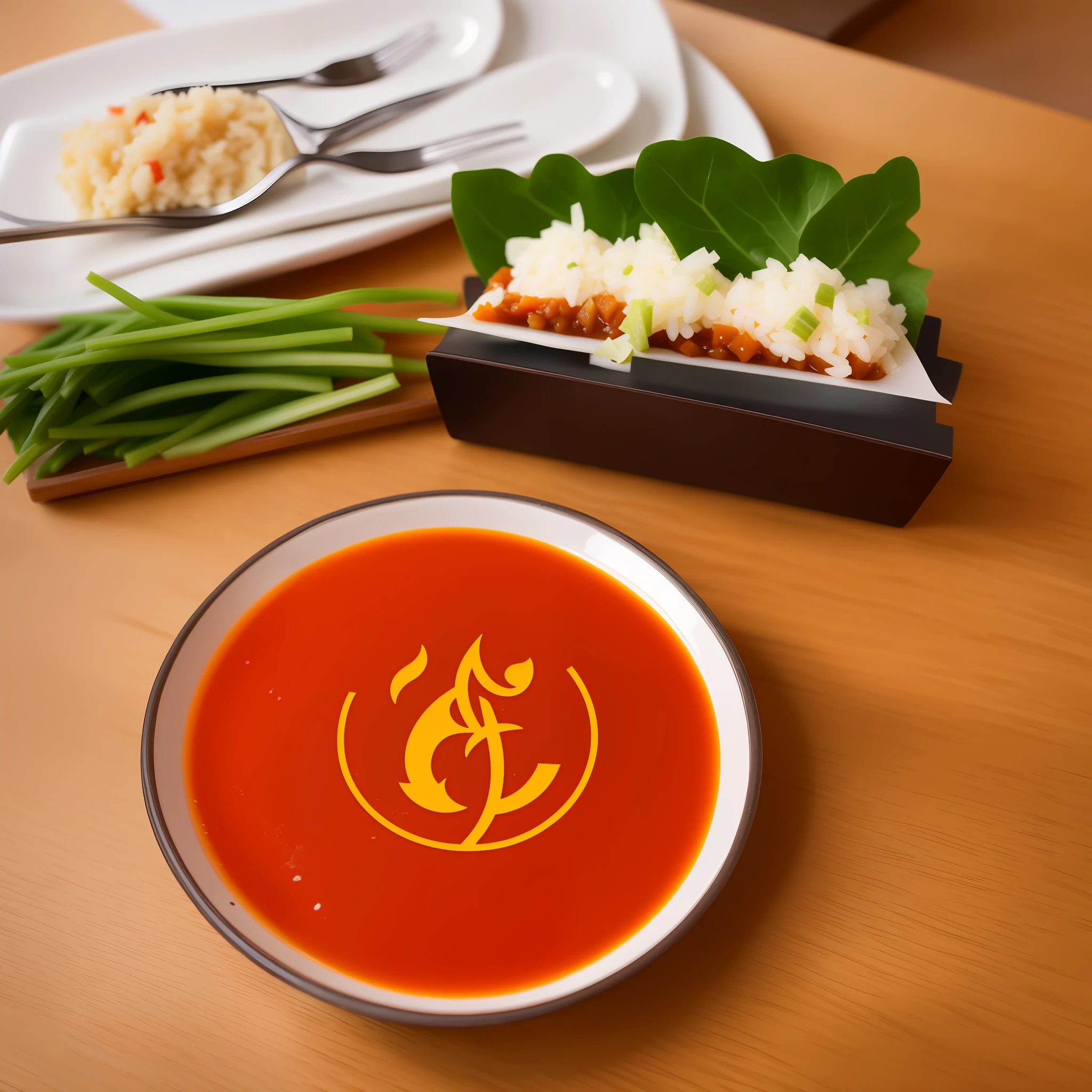 Campus dining logo with Chinese medicine characteristics