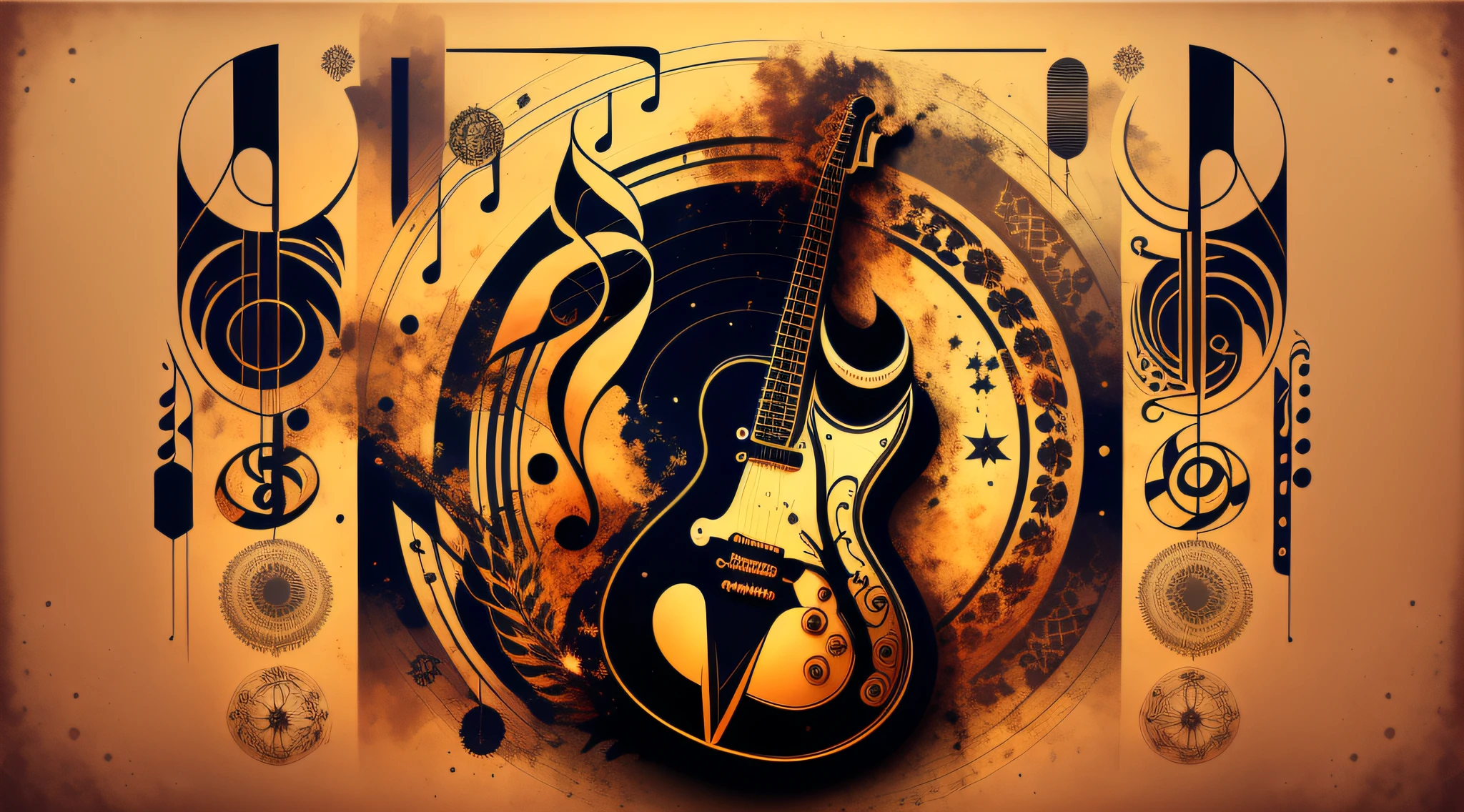 background with musical symbols