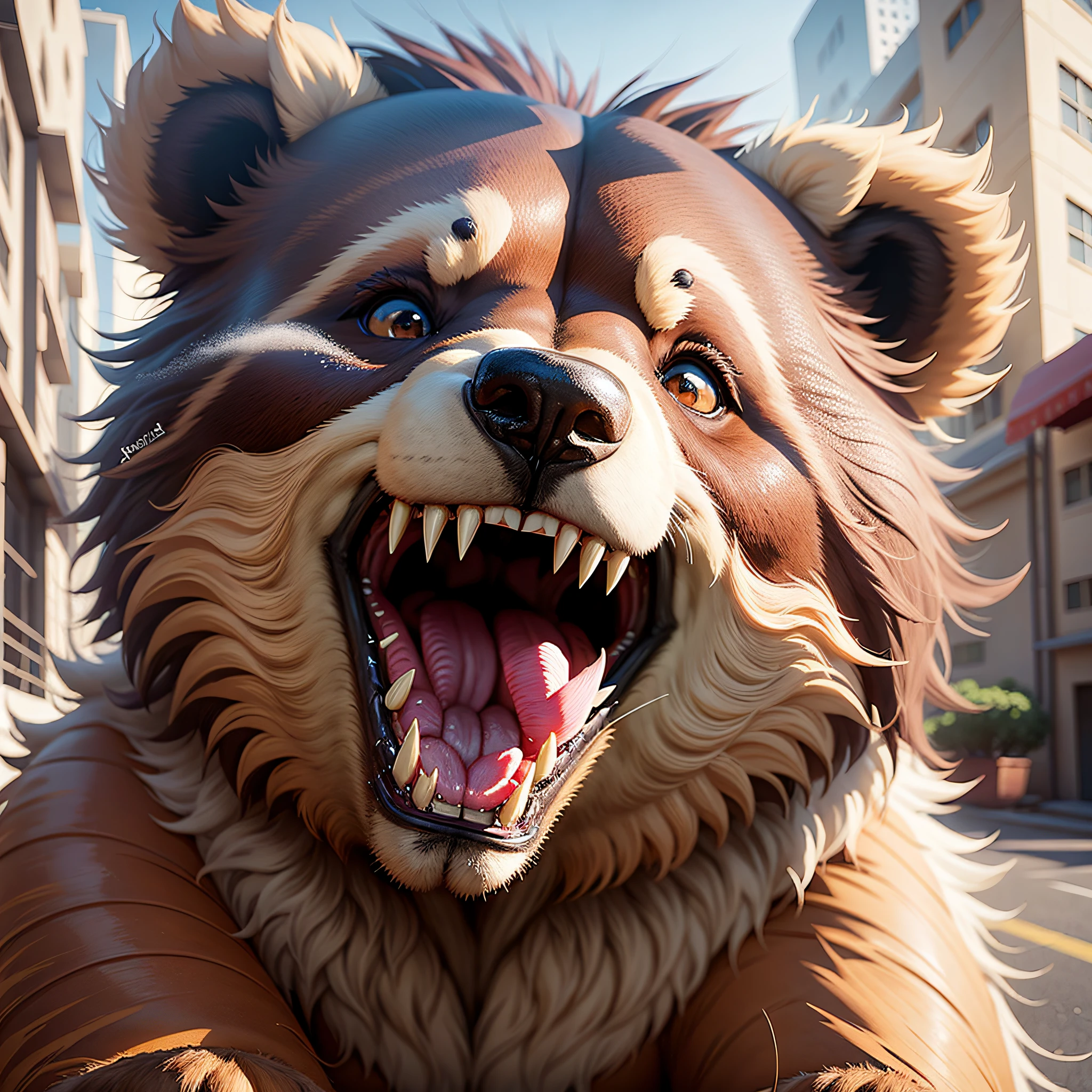 crazy 3d bear anime laugh --auto --s2