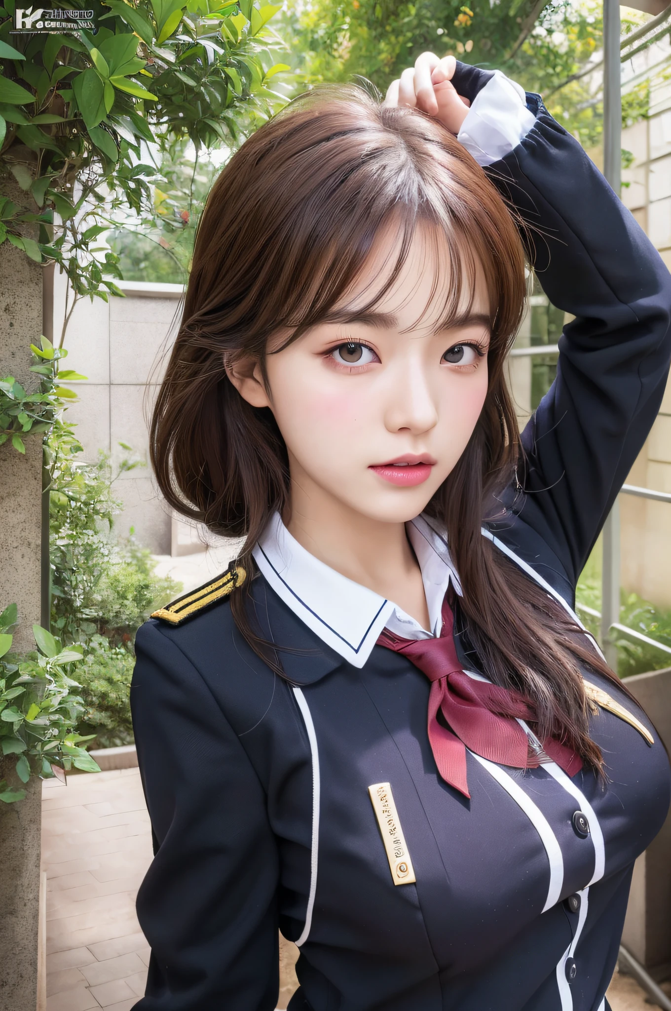 masterpiece, top quality, (highly detailed cg unity 8k wallpaper), (highest quality), (best illustration), girl, charming, pretty face, sexy, uniform, big, pretty ass, super detailed --v6