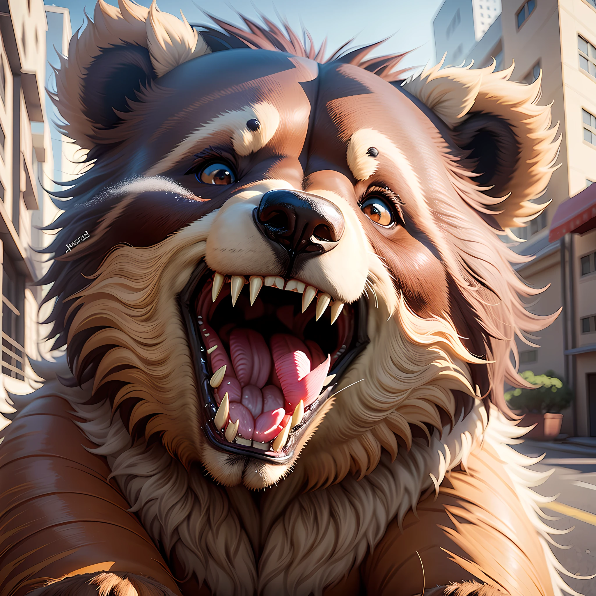 crazy 3d bear anime laugh --auto --s2