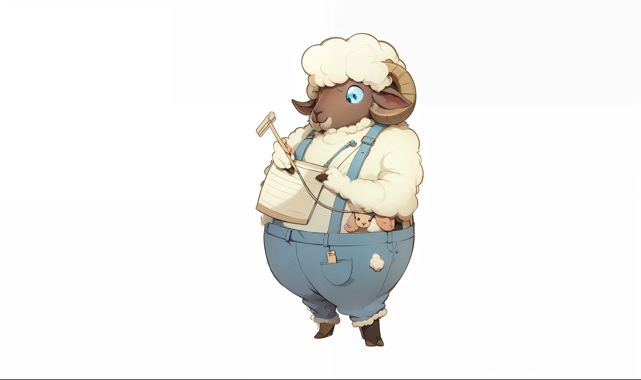 Q version sheep ip HD hand drawn --auto --s2