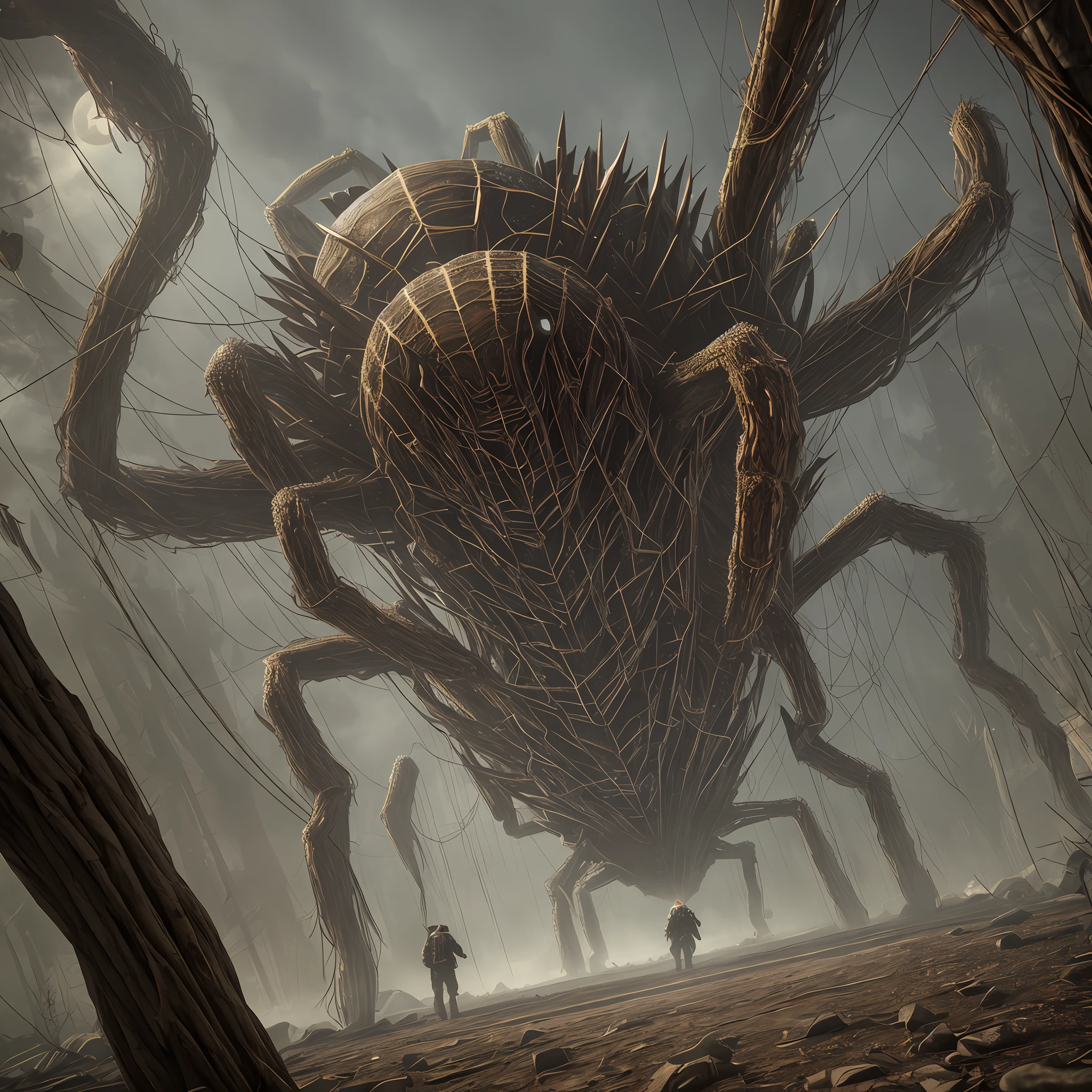 arachnophobia, scary, horror, giant spider, dark, volumetric lighting, epic details, hyper detail, 8k, h.P lovecraft