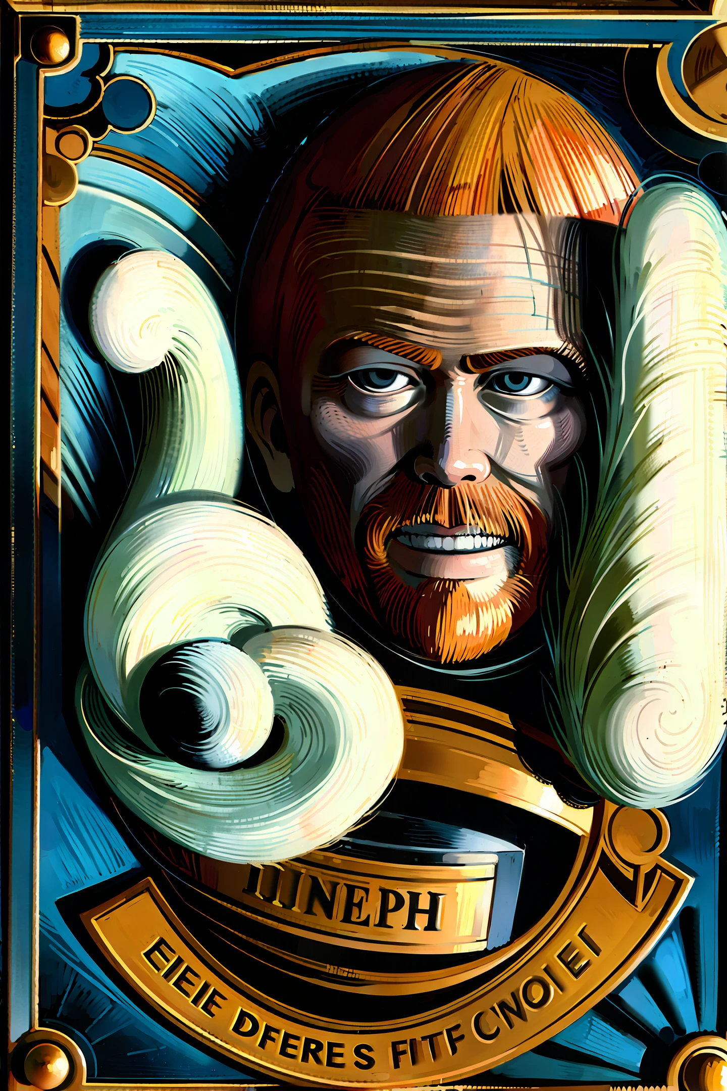 Self-portrait of Vincent van Gogh in Japanese manga style