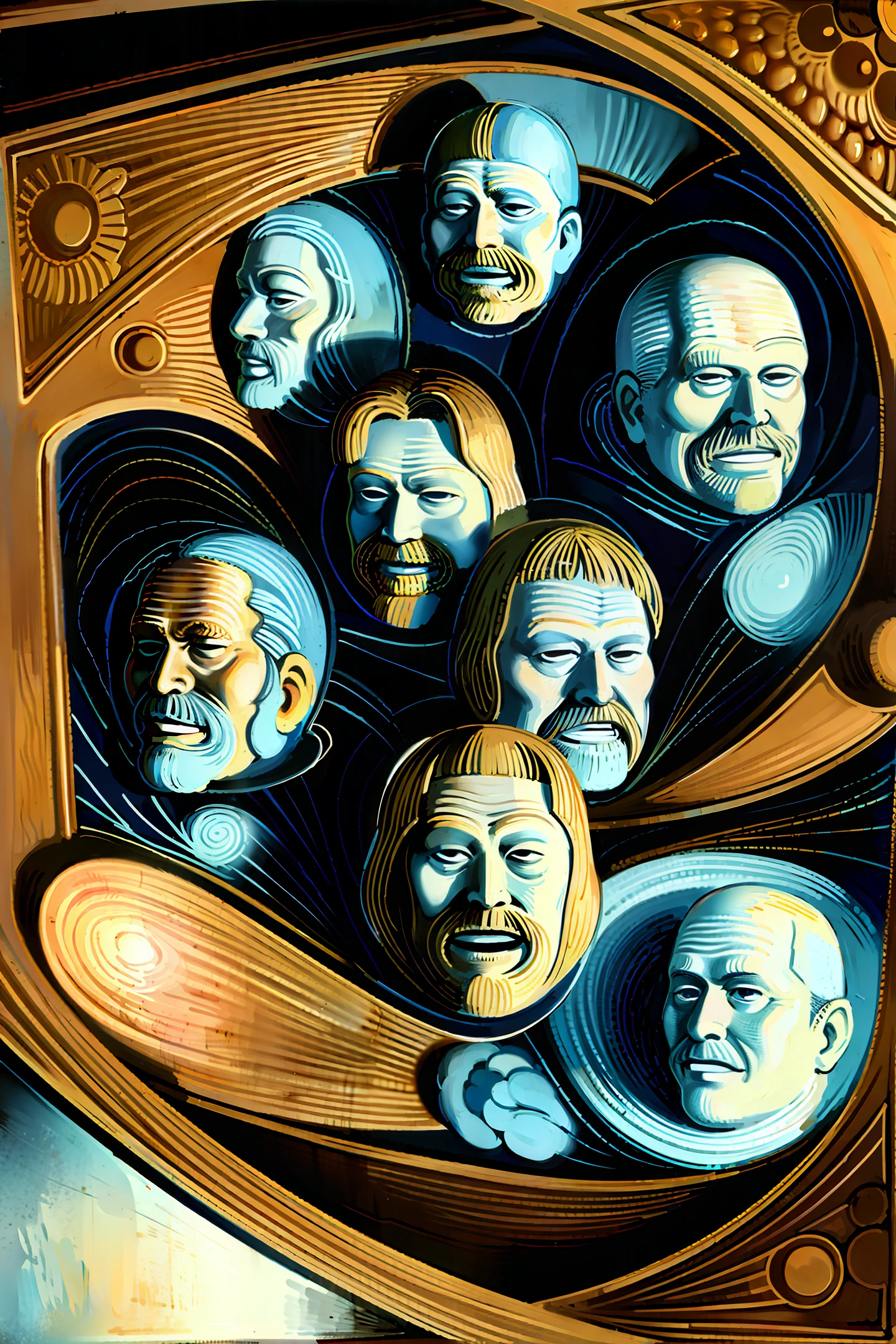 Self-portrait of Vincent van Gogh in Japanese manga style