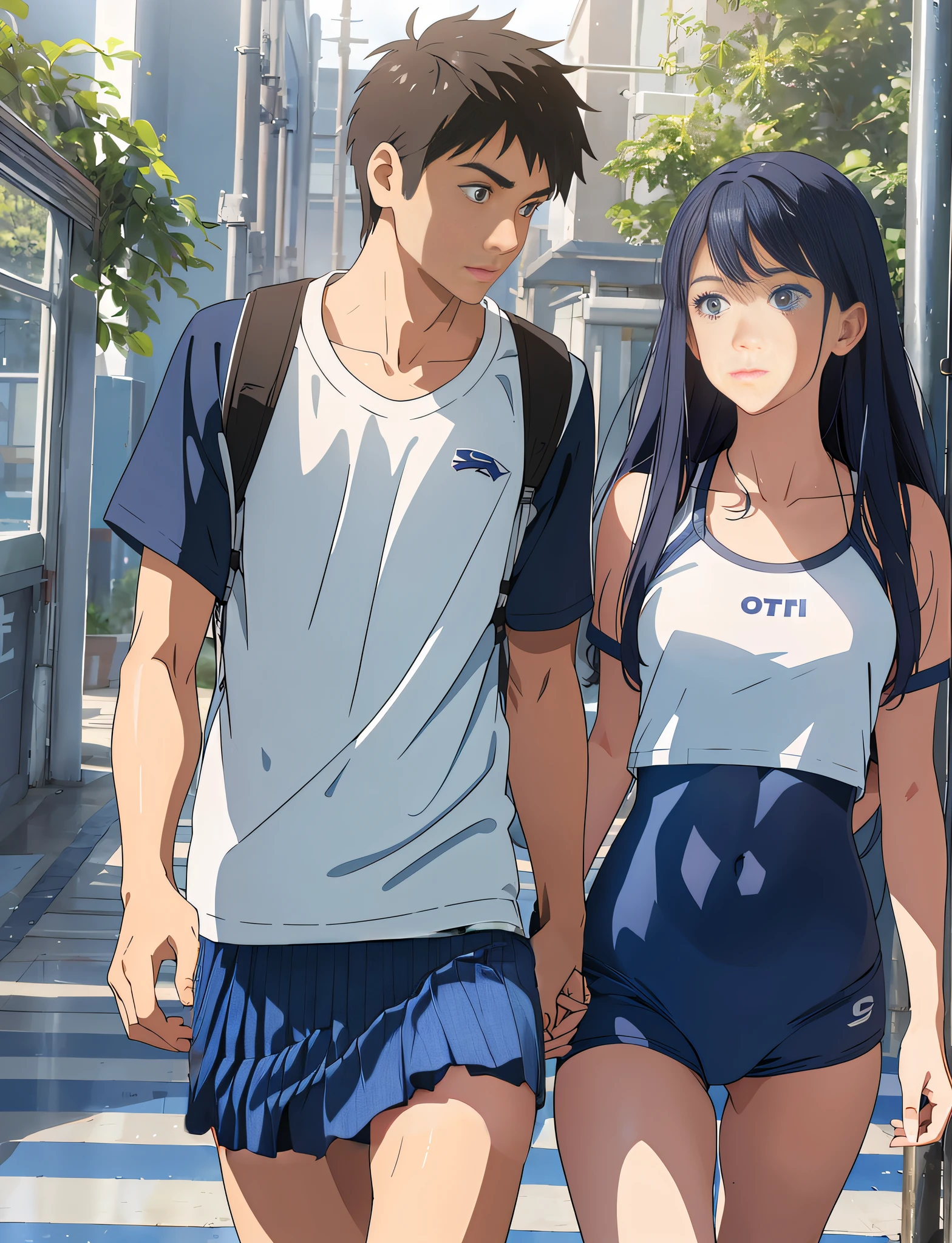dark blue skirt