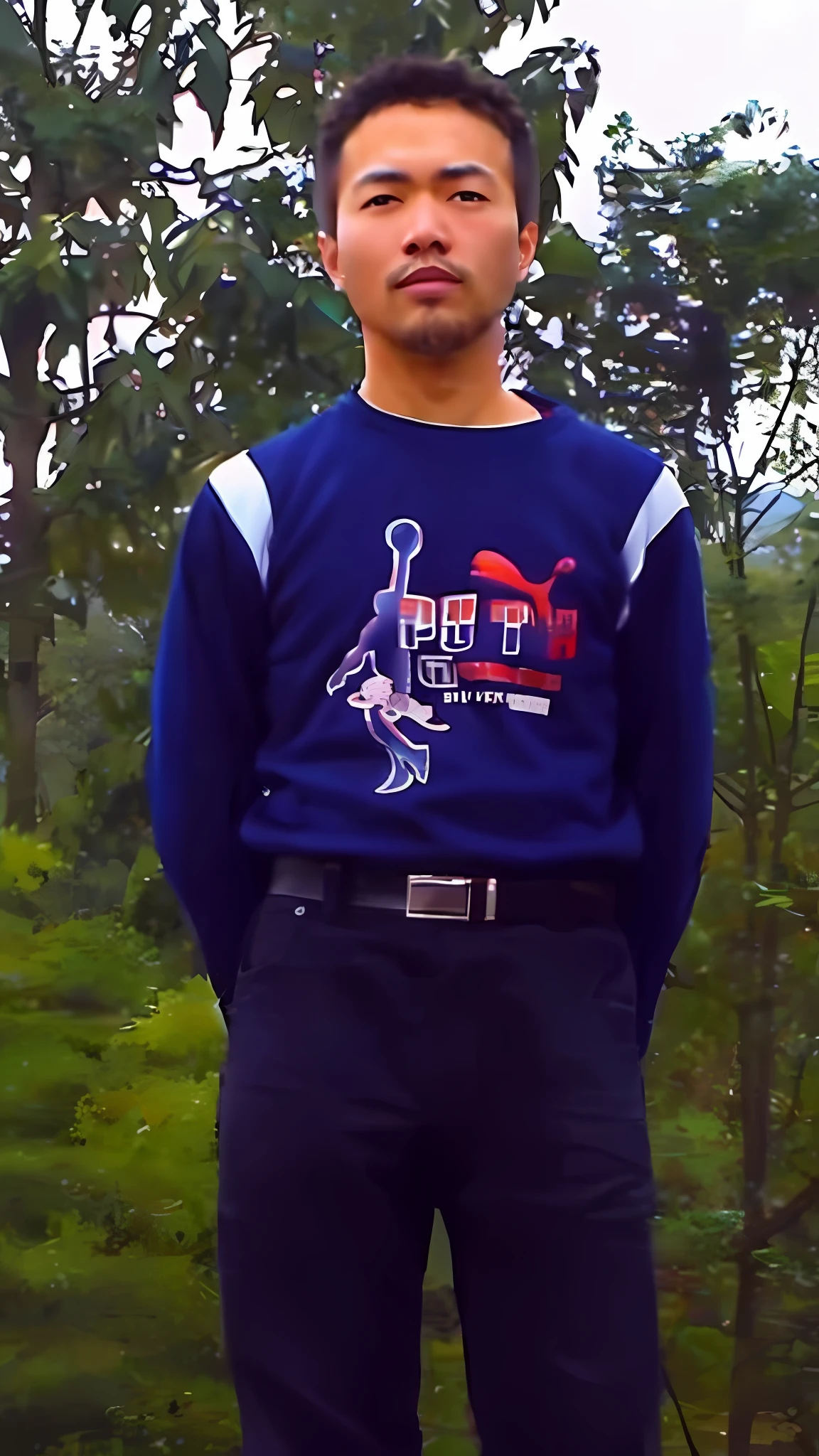 Excellent, Masterpiece, Ultra High Resolution, Detailed Background, Realism, Solo, Male, Trouser Photo, Mature, Bara,, Muscular, 35 Man Age, Thick Thighs, Short Hair, Short Hair, Magic Circle, Bubble, Water, Specular Reflection, Rainbow Light, Bubble Swirl, Wind Vortex, Aurora, Fantasy Landscape, Depth of Field