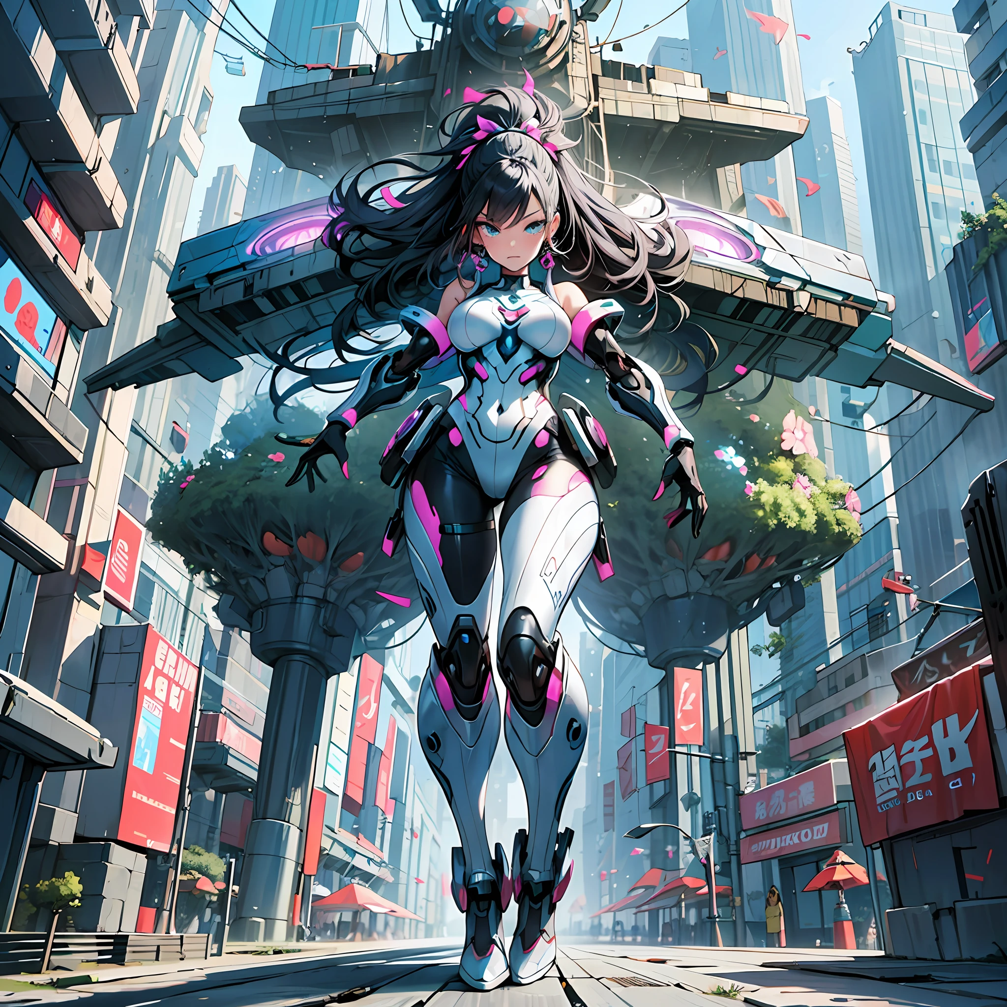 Woman in anemone color costume, high difficulty moves, yoga moves, amazing body folding, best anime 4K wallpapers, full body, cyberpunk anemone, mechanized Valkyrie girl, biomechanics, highly detailed art germ based on sea anemone, cyborg sea anemone, anime style 4k, sea anemone, 8k, amazing picture quality, ultra clear