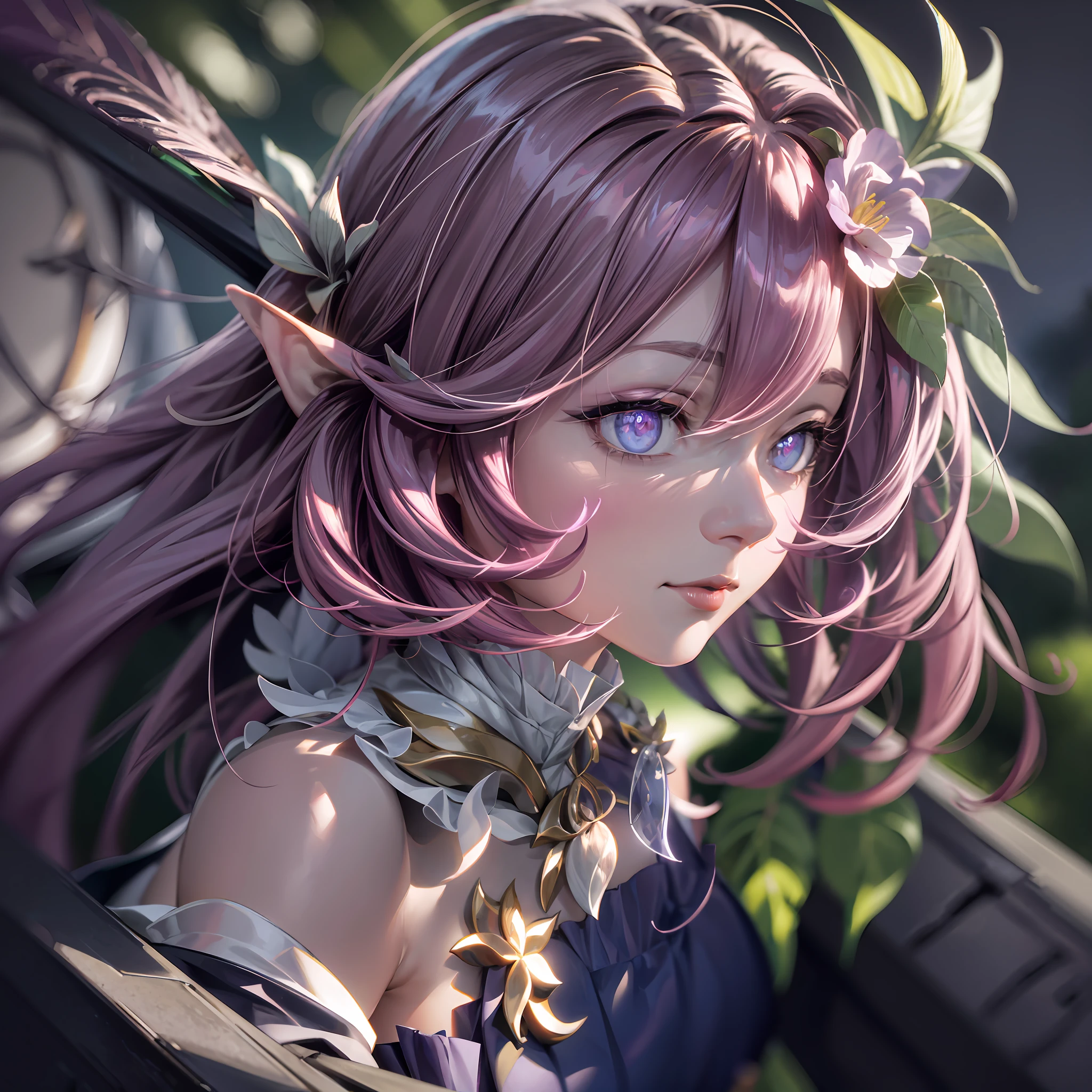 Elysia in close-up, eye and reflection details, mask, mask details, image fill, film grain, drop shadow, flower, mix, ray tracing, reflection light, blurred, chromatic aberration, cinematic lighting, motion blur, anime style, hyperrealism, anime, cinematic lighting, motion blur, blurred, reflection light, ray tracing, mix, drop shadow,  film grain, UHD, masterpiece, super detail, 16k, best quality, high details, high quality, anatomically correct, UHD, masterpiece, super detail, high details, high quality, best quality, highres, 16k