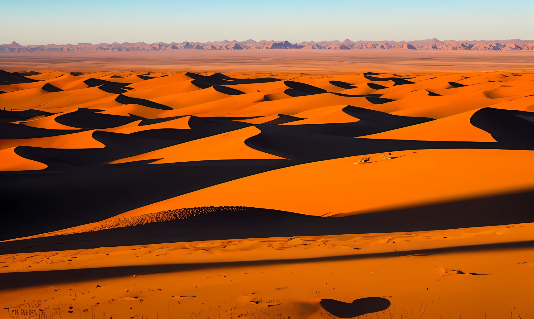 Camel desert landscape Gobi
