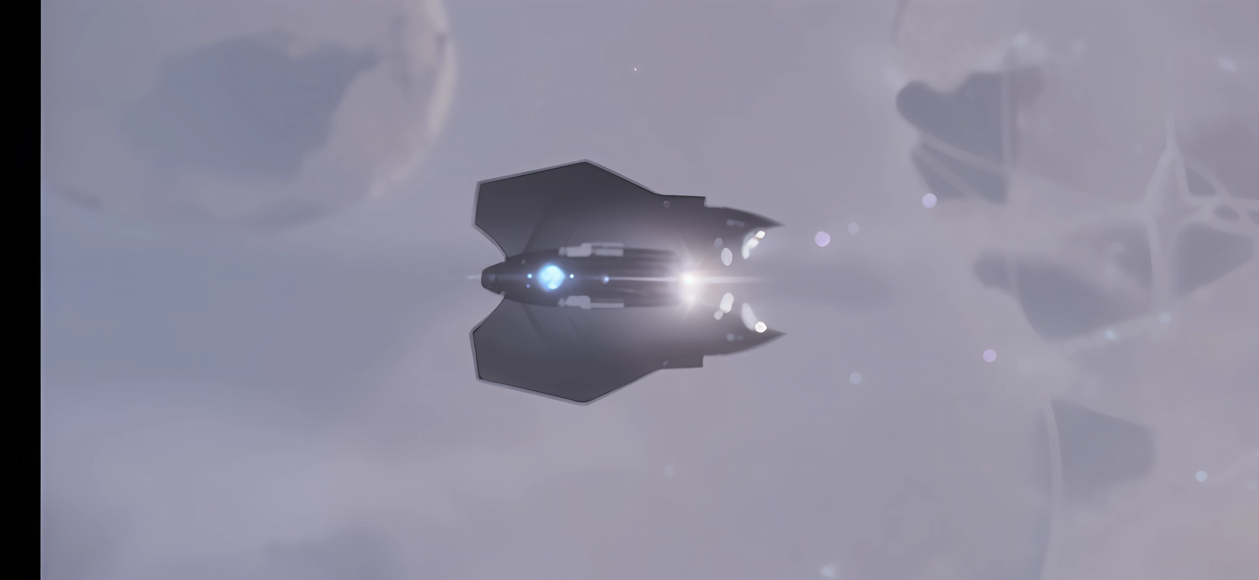 A black UFO is flying around the Earth, its smooth shiny surface shining with starlight, uniquely shaped like a bat-shaped flying carpet, displaying mysterious energy and endless power, monitoring the Earth --auto --s2
