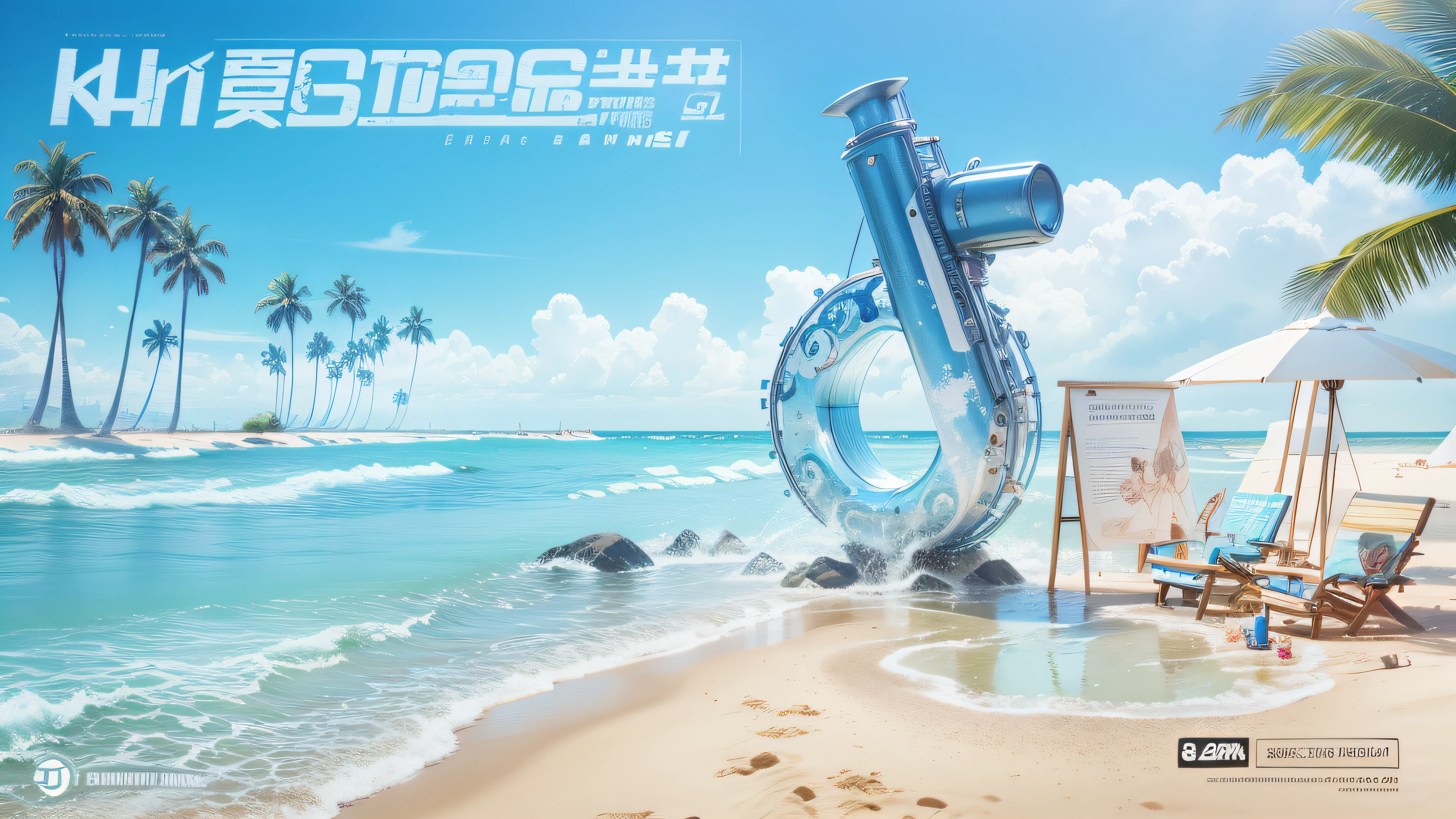 there is a poster with a message on it that says it is summer, trending on cgstation, promotional render, game cg, trending at cgstation, trend on behance 3 d art, trend on behance 3d art, poster ; summer, 3 d cg, 3d cg, movie promotional image, promotional art, cg artist, official illustration, promotional poster --auto --s2