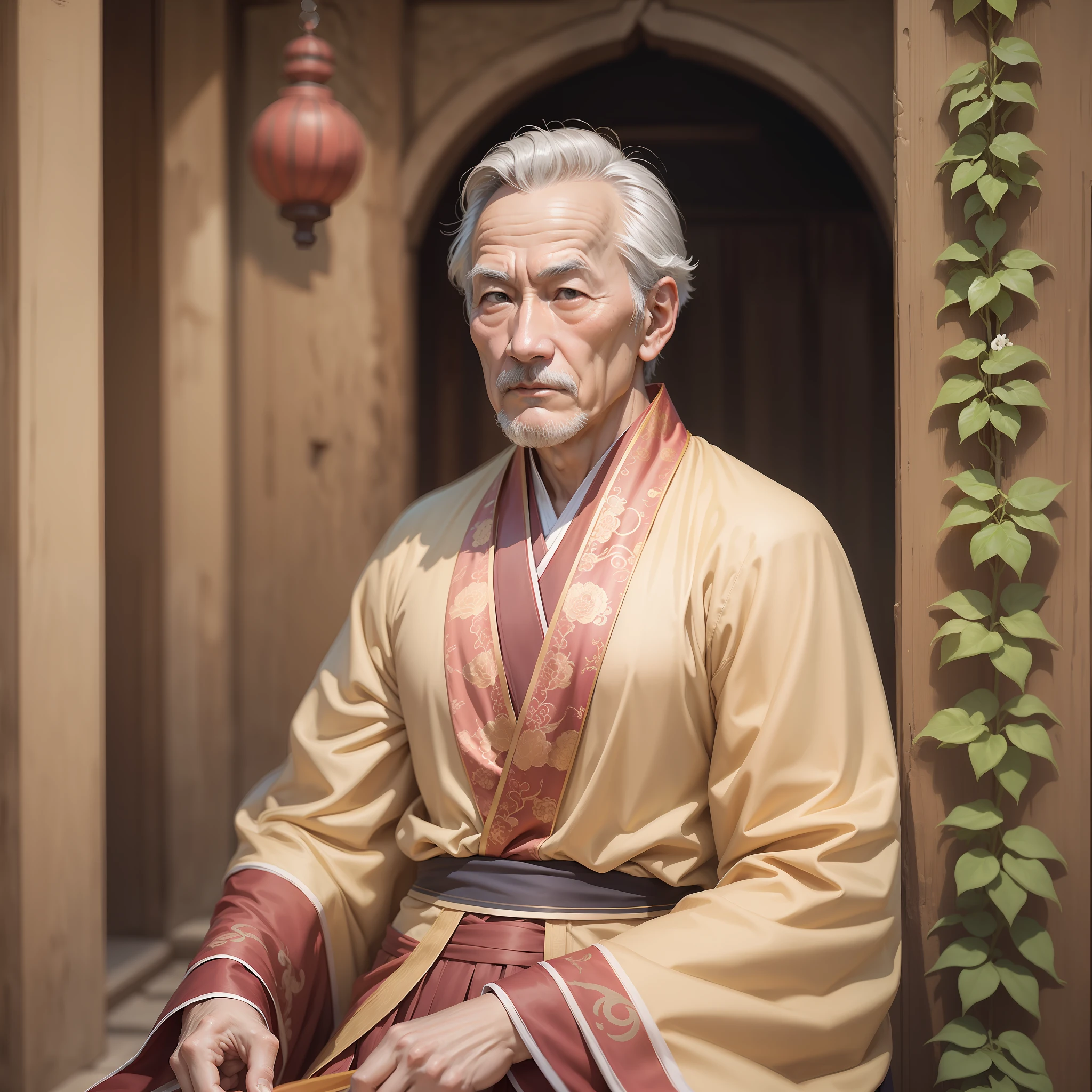 Upper body, masterpiece, best quality, (realistic: 1.4), high resolution, old man, landscape or temple side,
Han style, Hanfu, Hanfu, perspective, --auto --s2