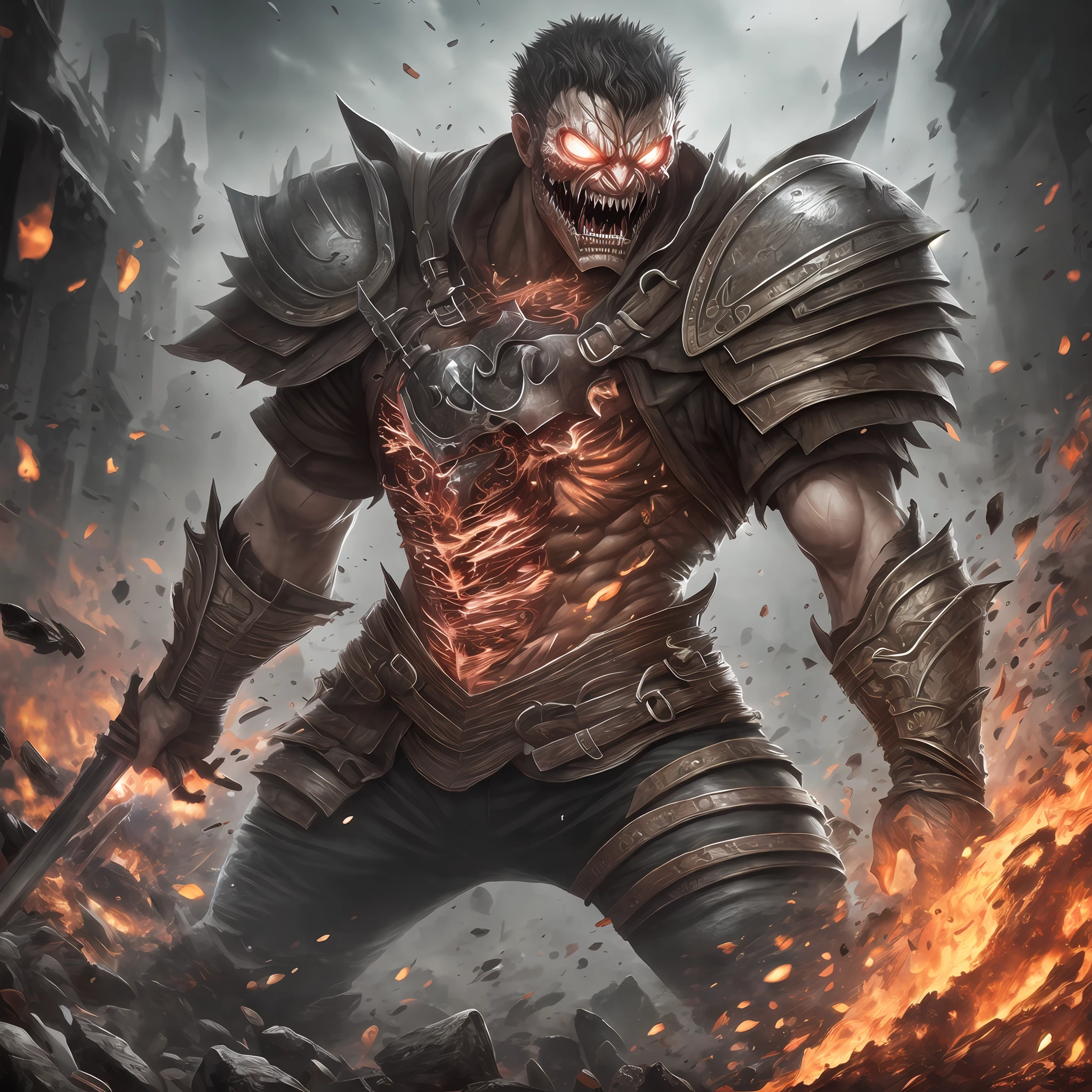 Guts Behelit berserker, Best Quality, Full HD, detailed, ultra realistic, detailed, Best Quality, Full HD,