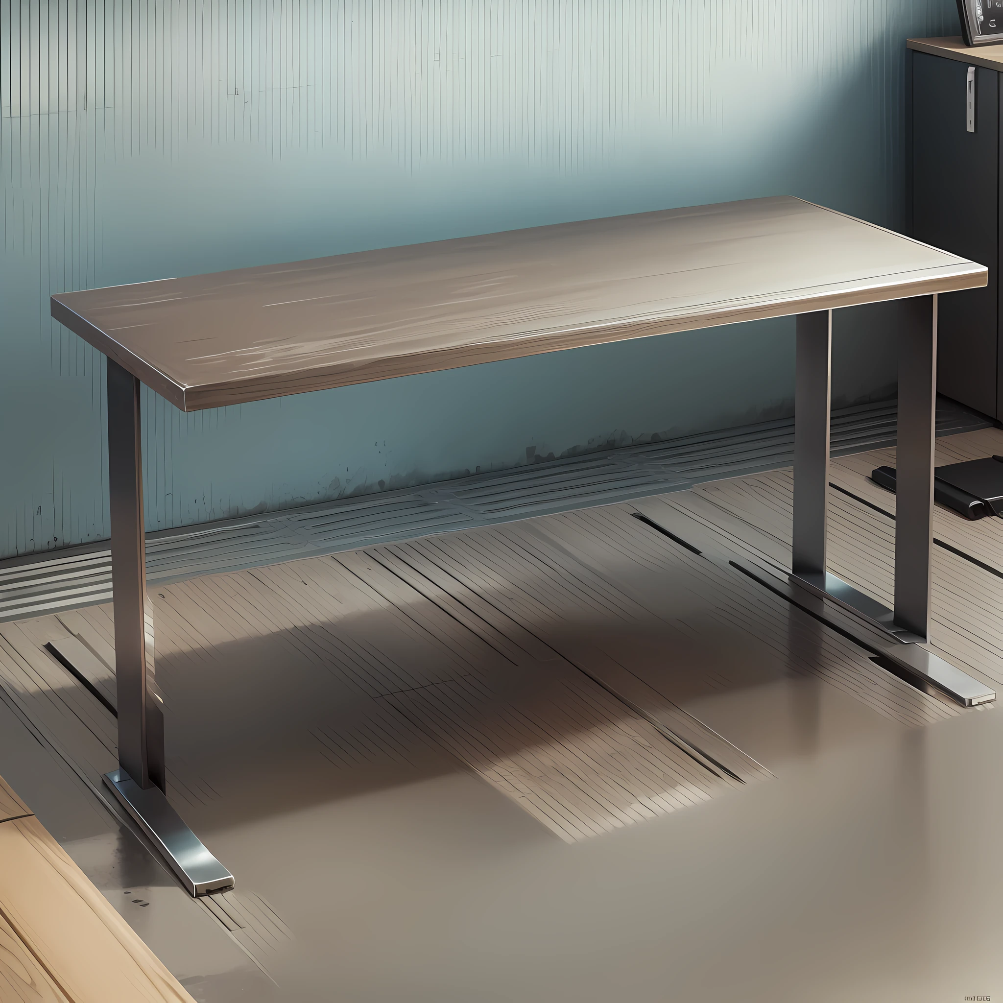 Walk up to a metal desk, --auto --s2
