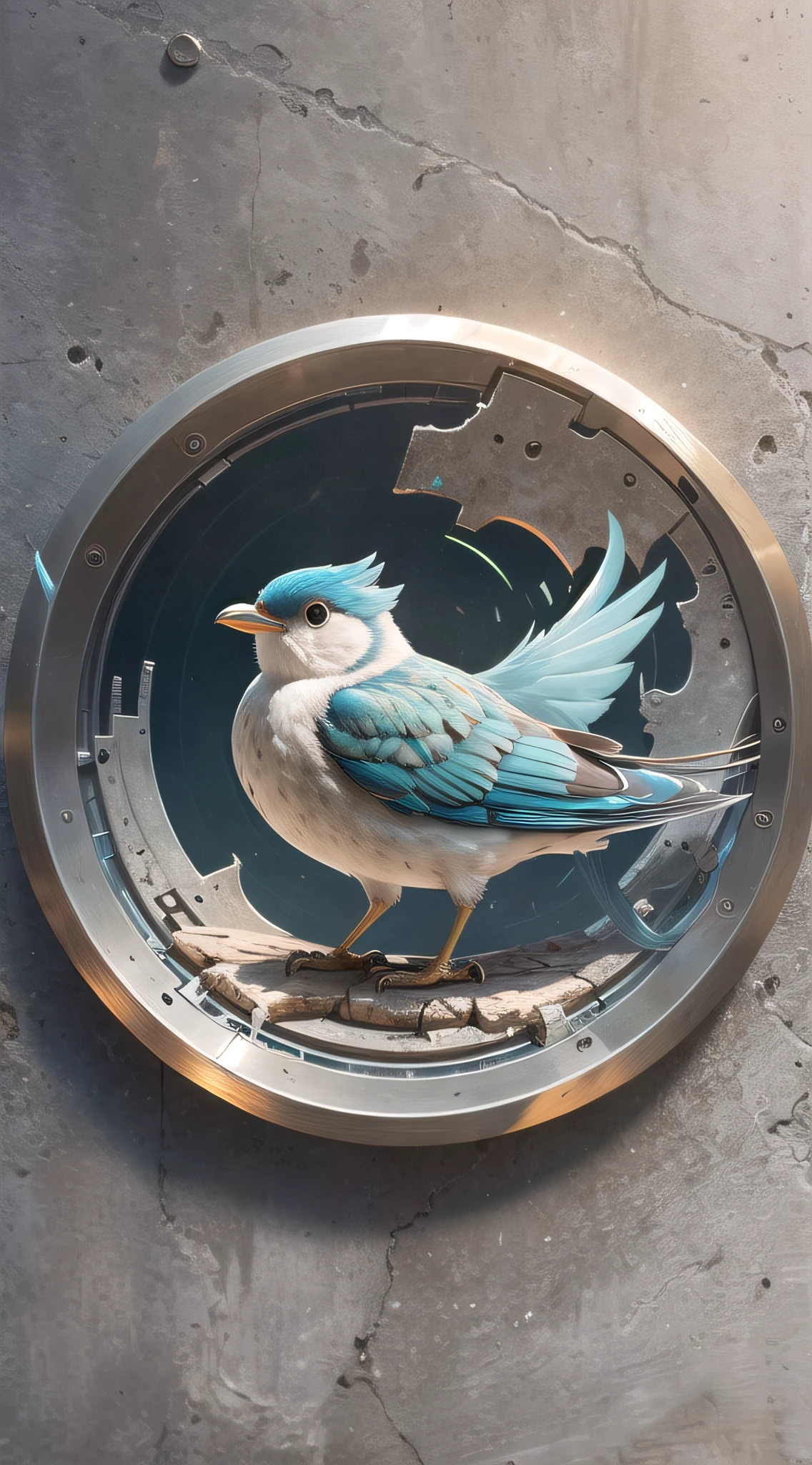 ultra realistic twitter symbol,8k