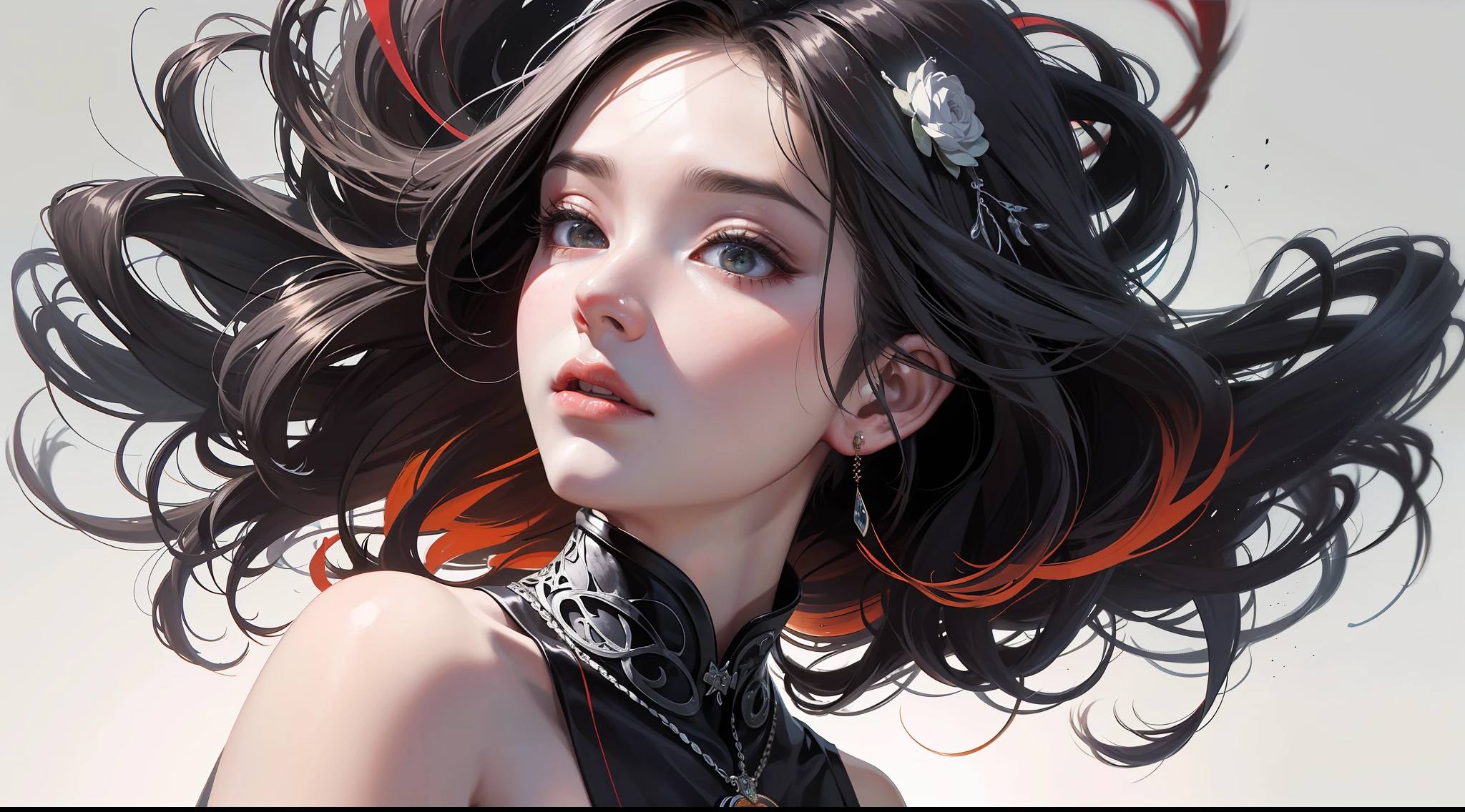 official art, unity 8k wallpaper, ultra detailed, beautiful and aesthetic, masterpiece, best quality, (zentangle, mandala, tangle, entangle), (fractal art:1.3) , 1girl, extremely detailed, dynamic angle, cowboyshot, the most beautiful form of chaos, elegant, a brutalist designed, vivid colours, romanticism, by james jean, roby dwi antono, ross tran, francis bacon, michal mraz, adrian ghenie, petra cortright, gerhard richter, takato yamamoto, ashley wood, atmospheric, ??????? of musical notes, streaming musical notes visible