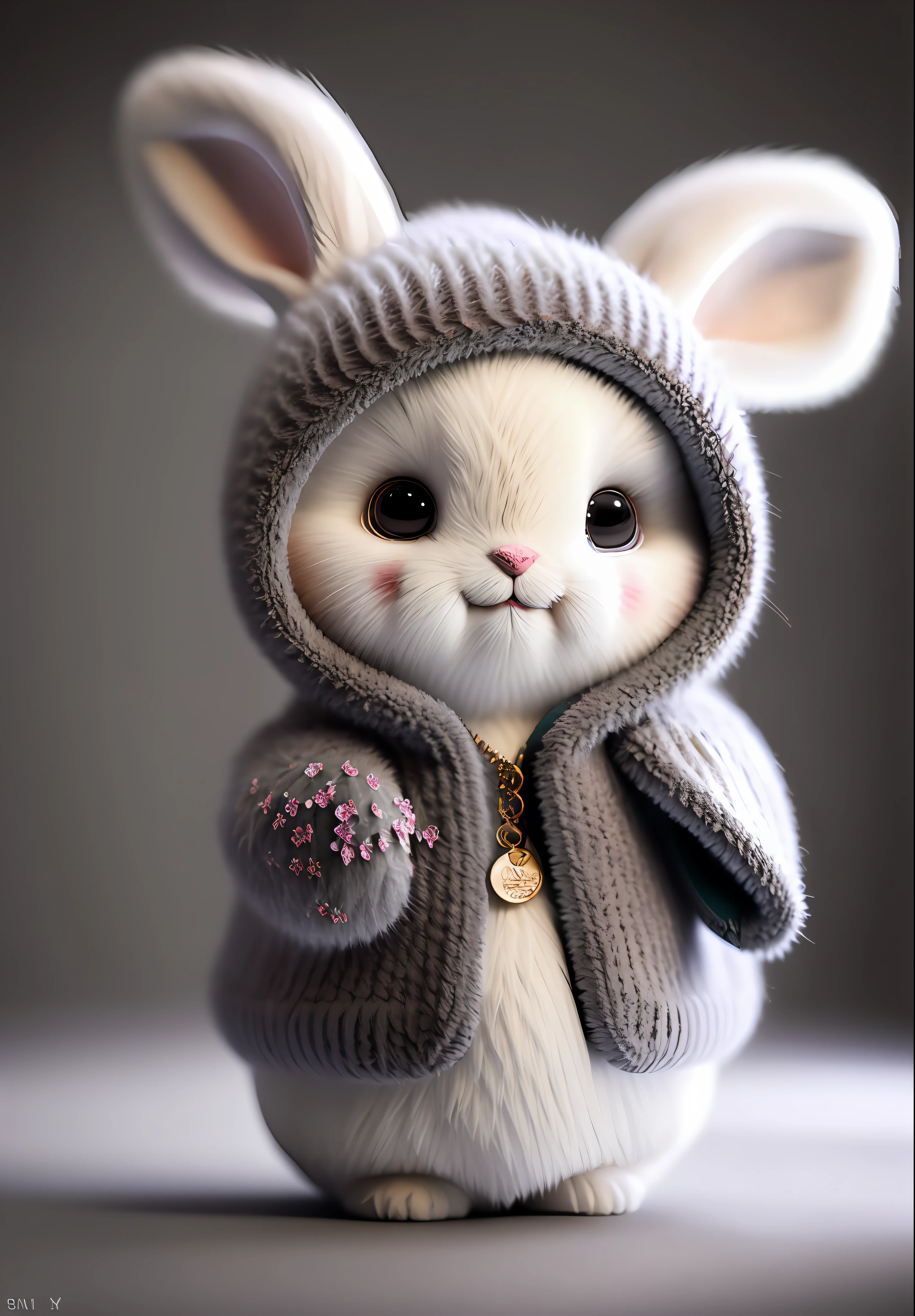 bunny, blur, bunny, flower, nature, no_humans, depth of field, to8contrast style, DARK_Glam, wearing DRK_Glam, deep shadows, (dark: 1.4), (8k, RAW photo, best quality, masterpiece: 1.2)