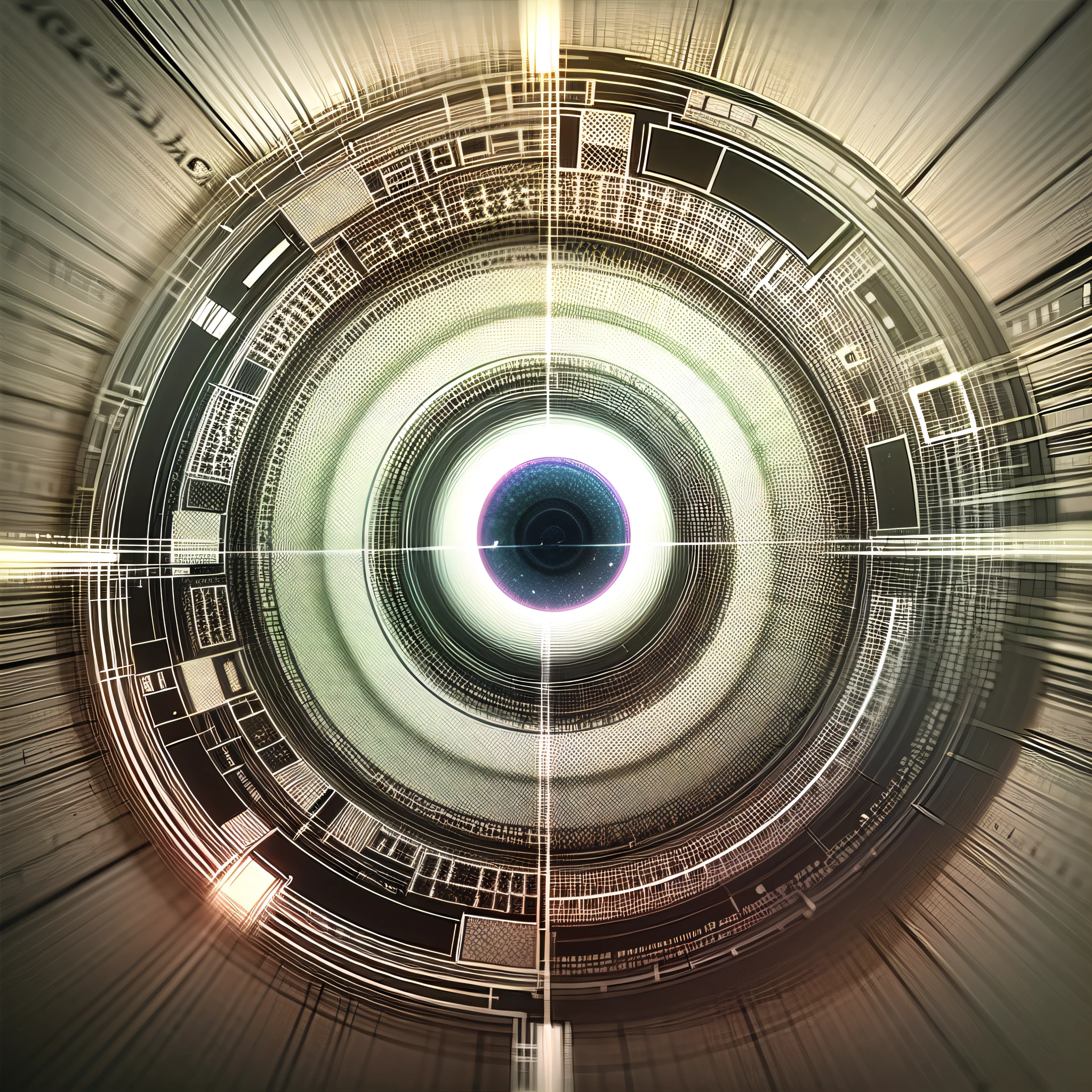 The letter "O", drawn as part of a robot eye and elements of Deejay's Music --auto --s2