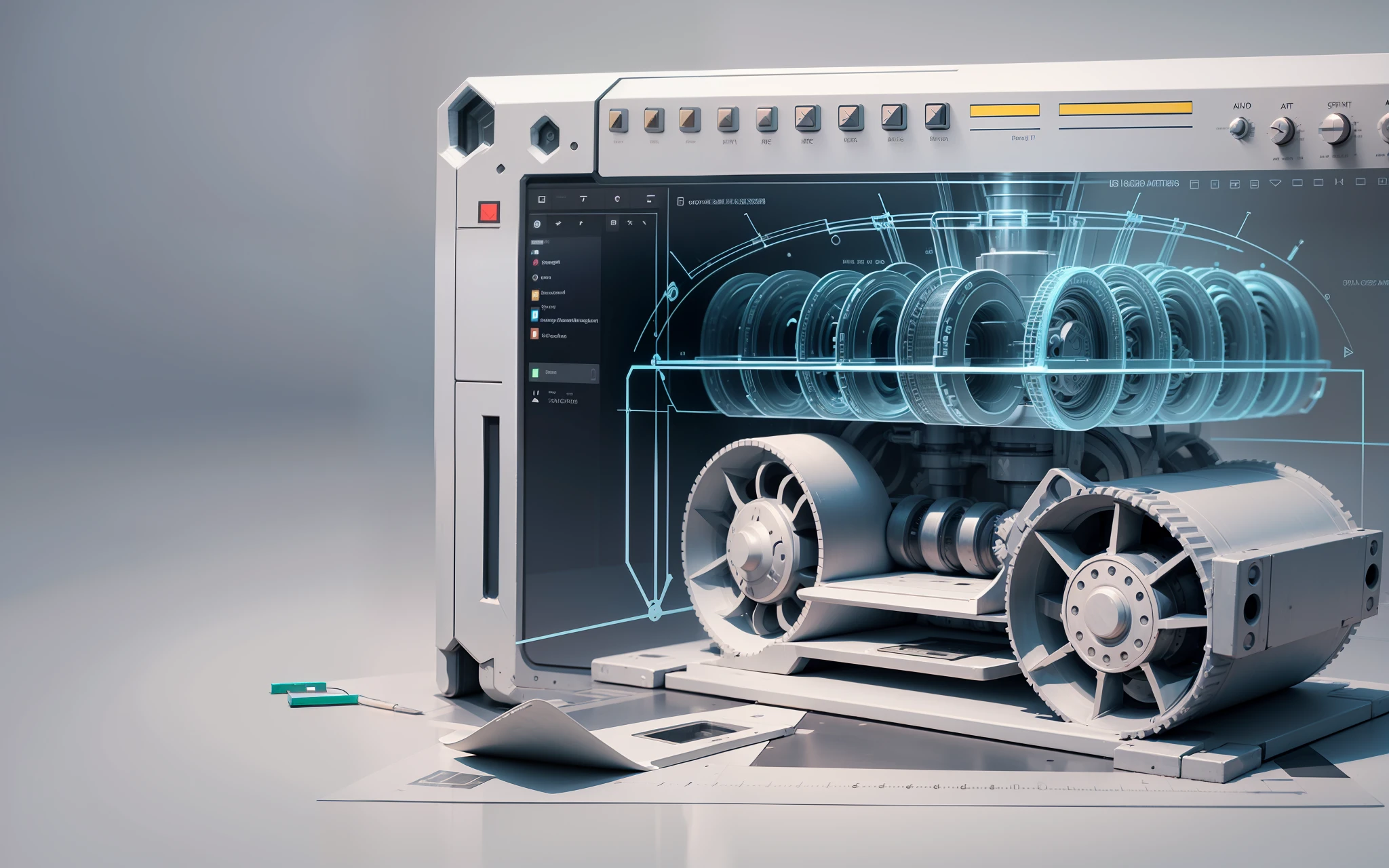 A sketch of a complex technical product, gradually embodied in reality --auto --s2