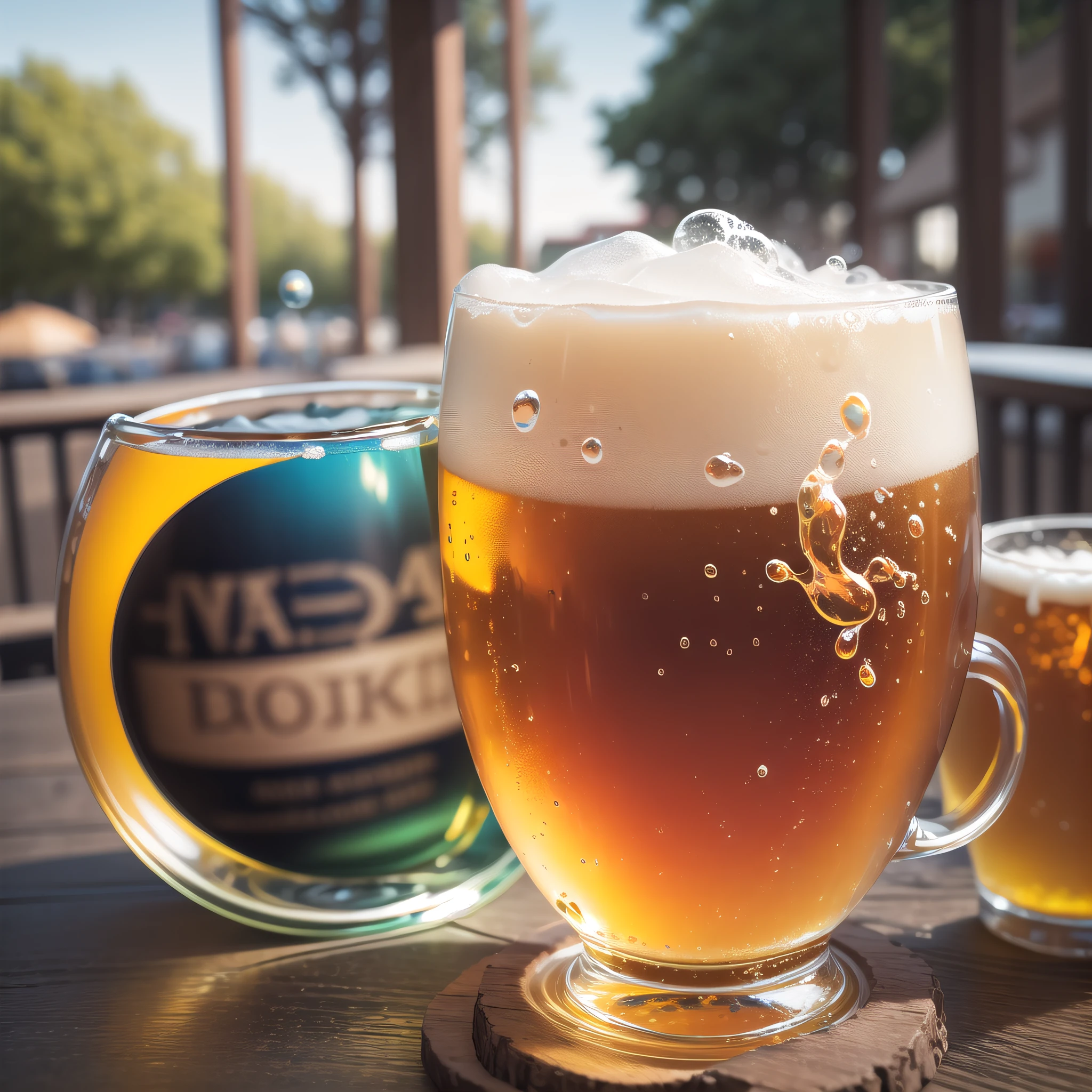 Beer, Beer Garden, Large Mug, Bubbles, Very Very Cold, Delicious. --auto --s2