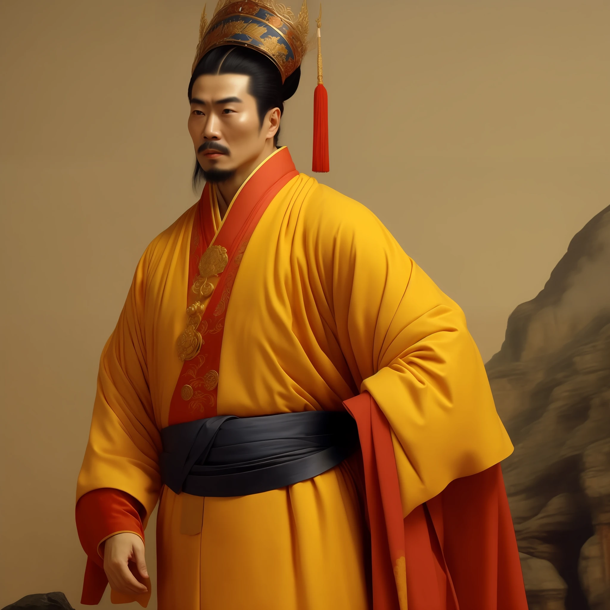 In "Water Margin", Song Jiang is described as a burly man with a handsome appearance. His tallness, thick eyebrows, broad shoulders and thick arms showed his strength and courage. His face is handsome and upright, and the corners of his mouth are upturned, giving the impression of confidence and determination. He usually wore a yellow robe and wore a tall crown to emphasize his dominance and majesty. Overall, Song Jiang's appearance highlights his majesty and charm as the leader of the Water Margin.