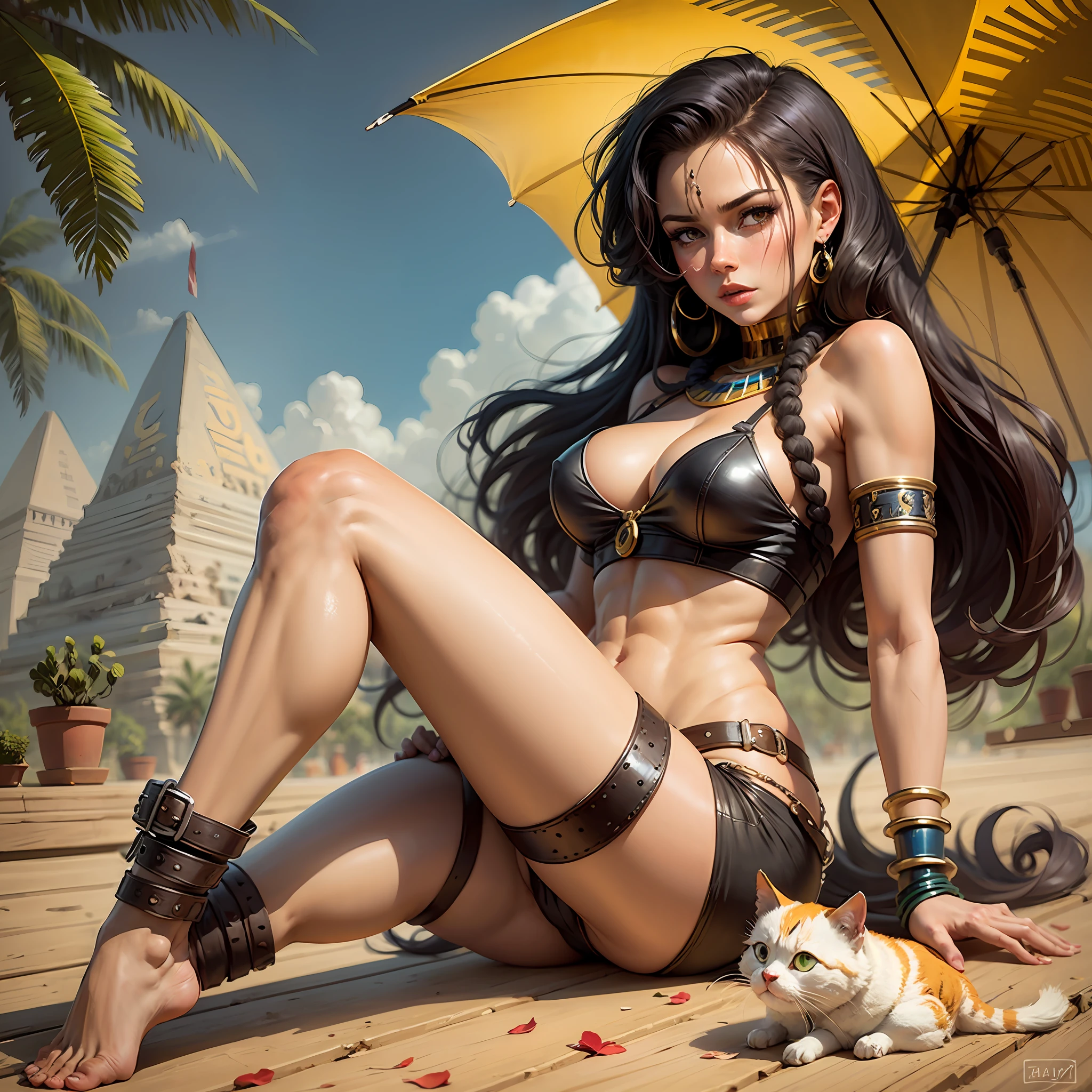 Mrs. Smith, cartoon, Egyptian theme. --auto --s2