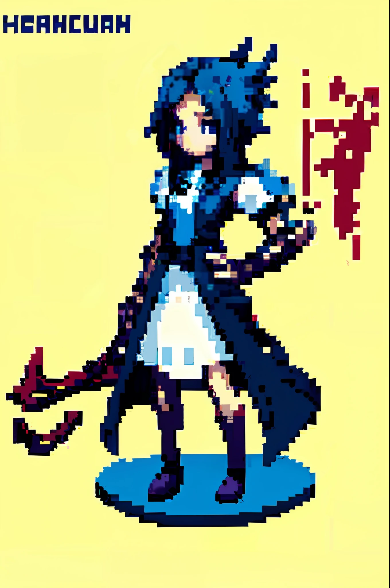 (Masterpiece, Top Quality, Best Quality), Pixel, Pixel Art, Full Body, Centaur. Monk. Sceptre. cassock