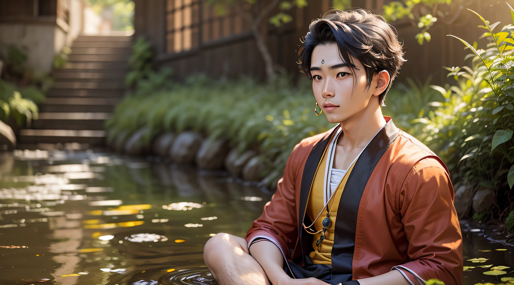 young Buddhist man --auto --s2