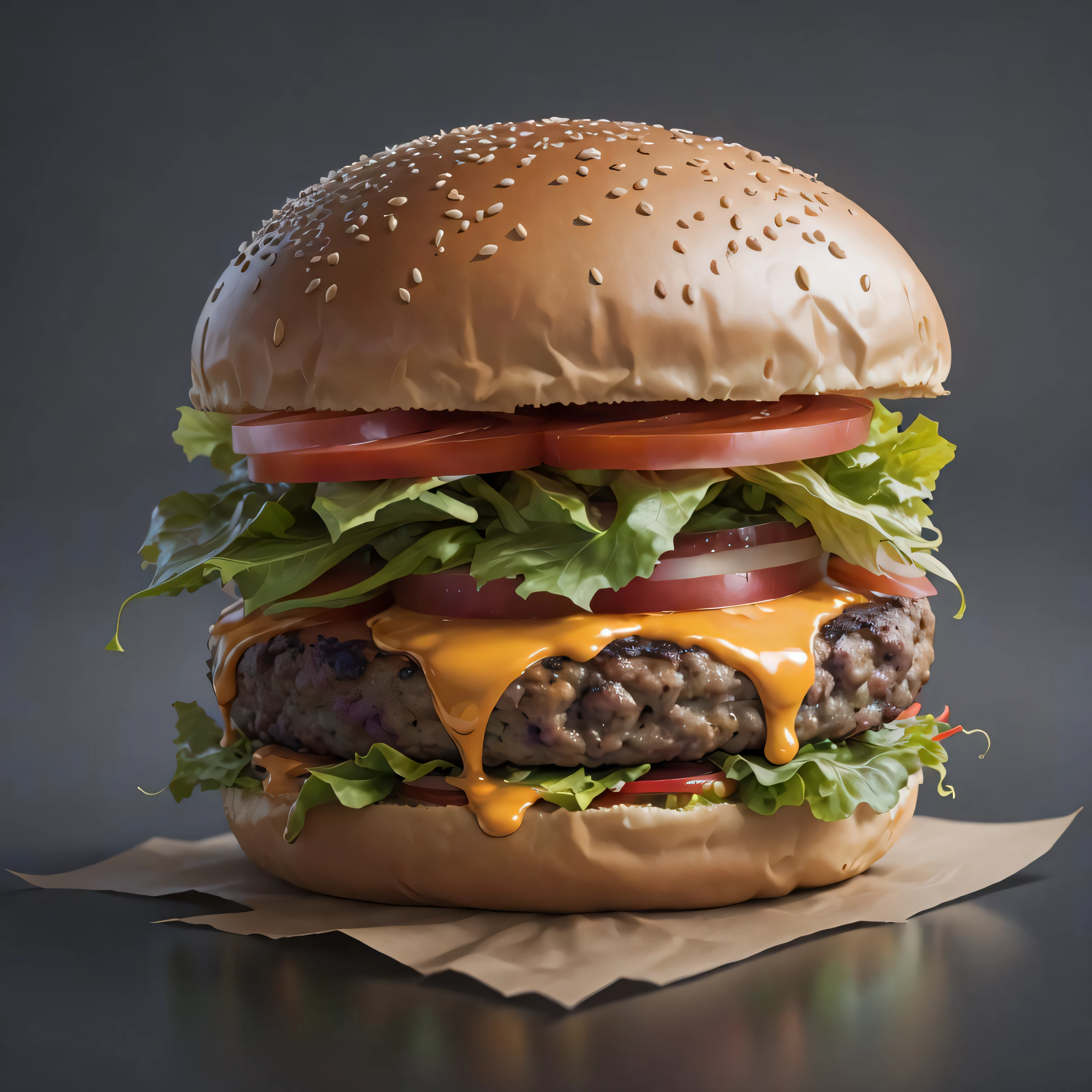 best quality, masterpiece, 1other, solo, burger, simple background