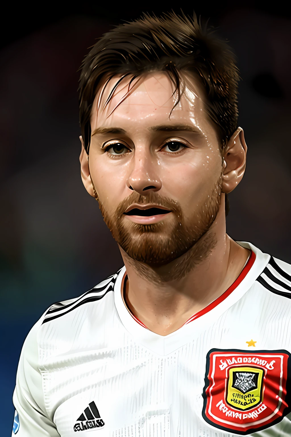 Messi player with the shirt of the Flamengo football team