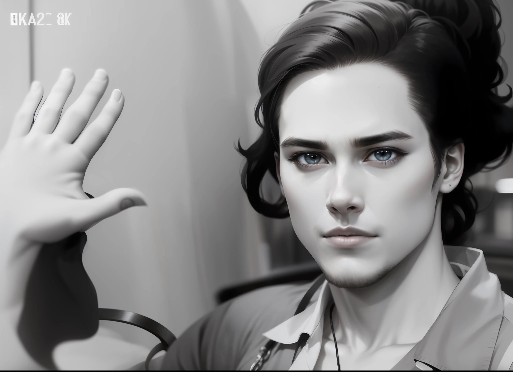 With this face, dark hair, light skin, dark eyes, closeup, best quality, reality, masterpiece, 8k, male --auto --s2